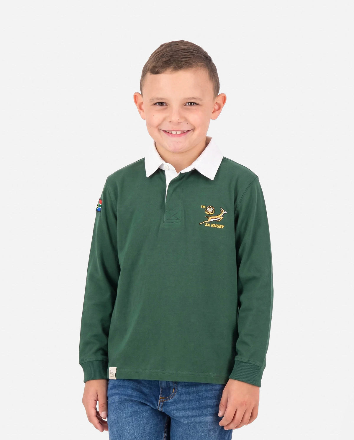 Springboks Kids LS Rugby Jersey Green