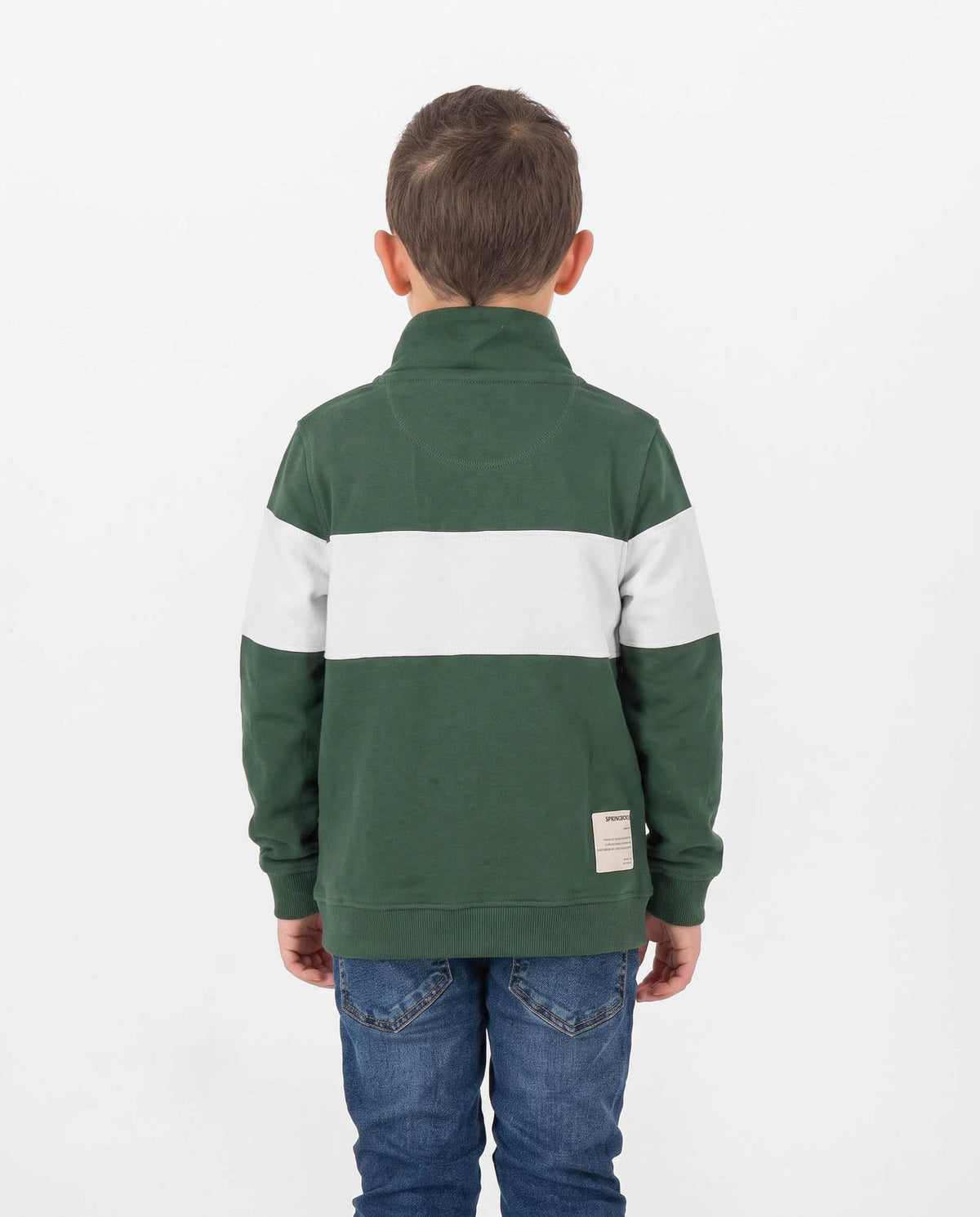 Springboks Kids LS Quarter Zip Sweatshirt-Green