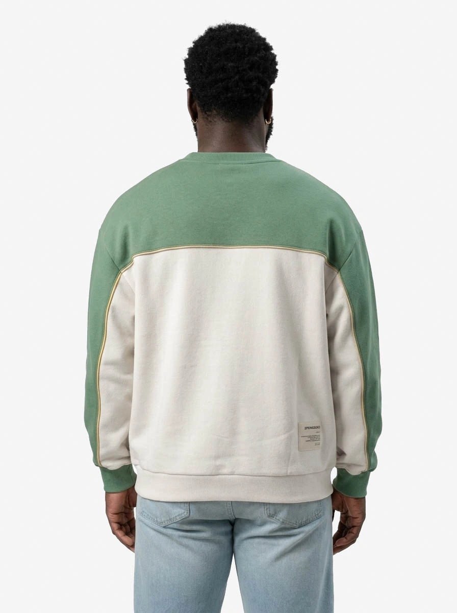 Springboks Retro Colour Block LS Sweatshirt Green