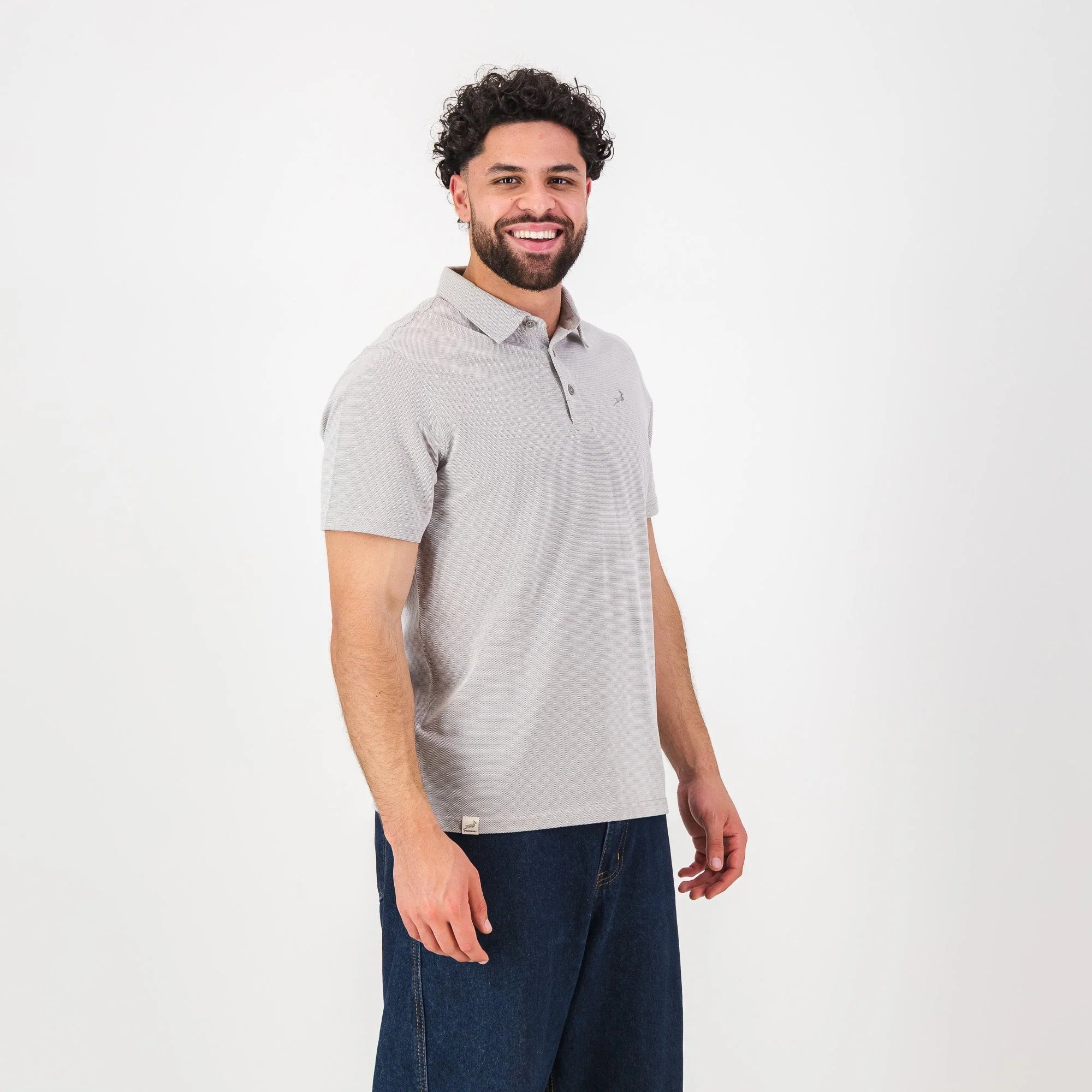 Springboks Pique Striper SS Polo- White