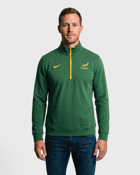 NIKE SPRINGBOKS ウォームアップウェア Mサイズ ナイキ　レア Springboks Nike Mens Half Zip Sweater Gorge Green