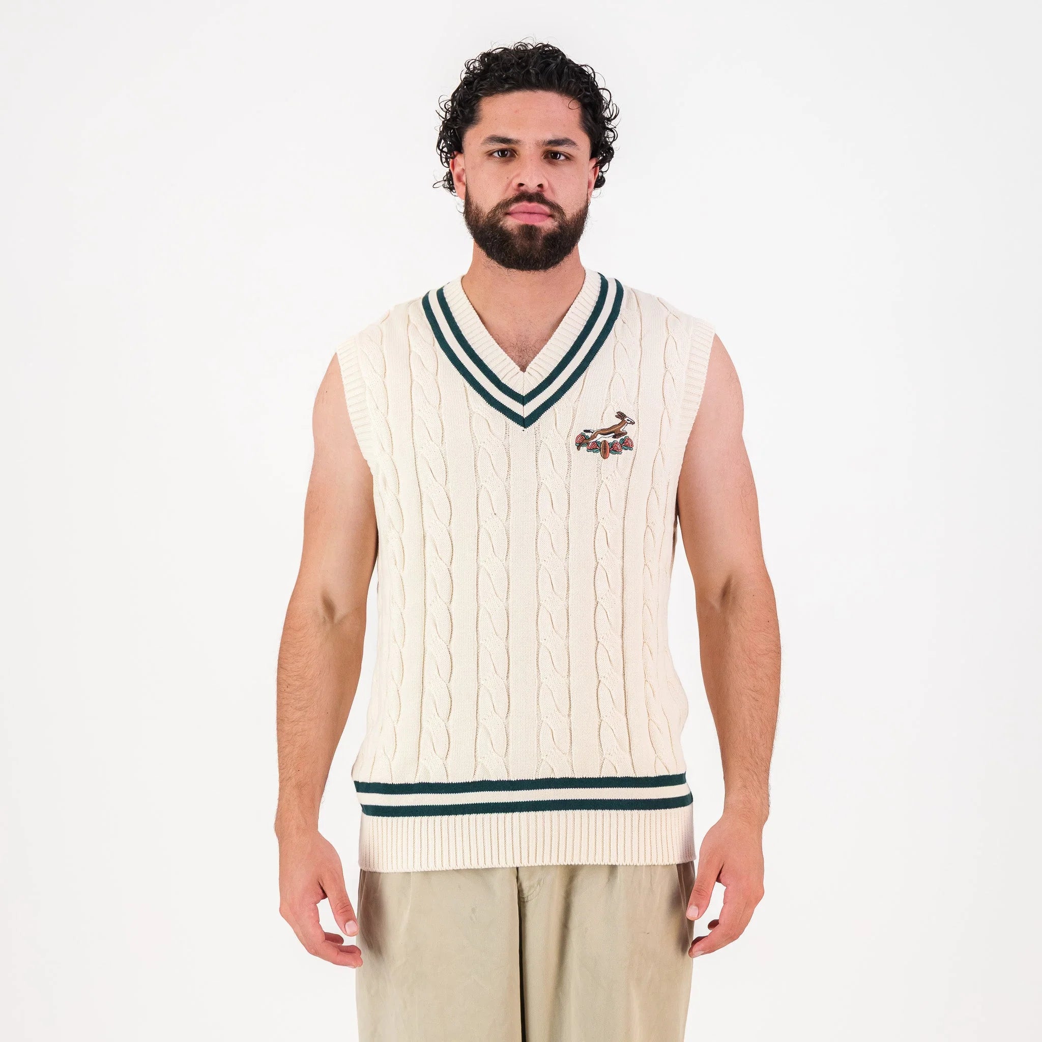Springboks 95 Vest Knit- Ivory