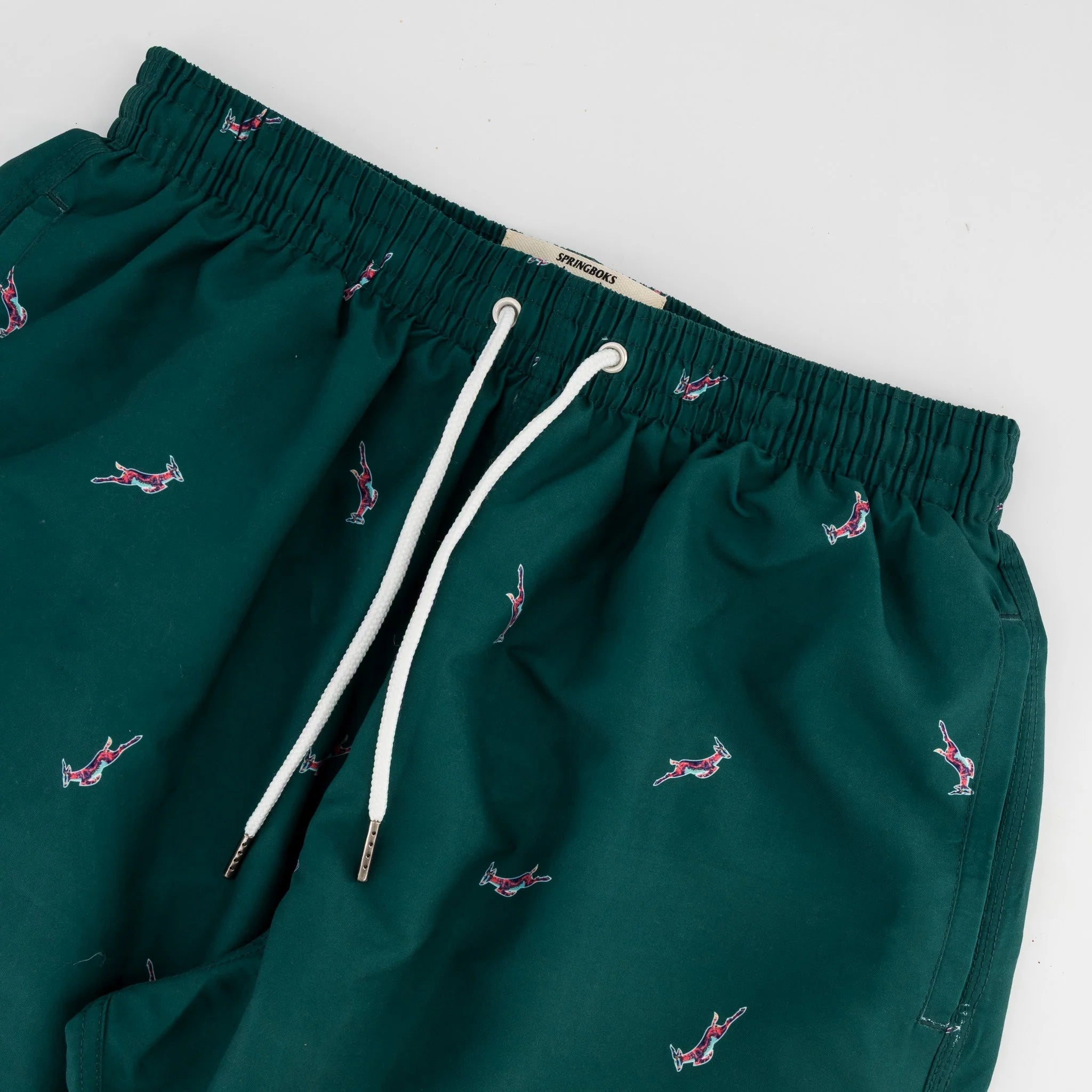 Springboks Summer Pop Print Swim Shorts-Teal