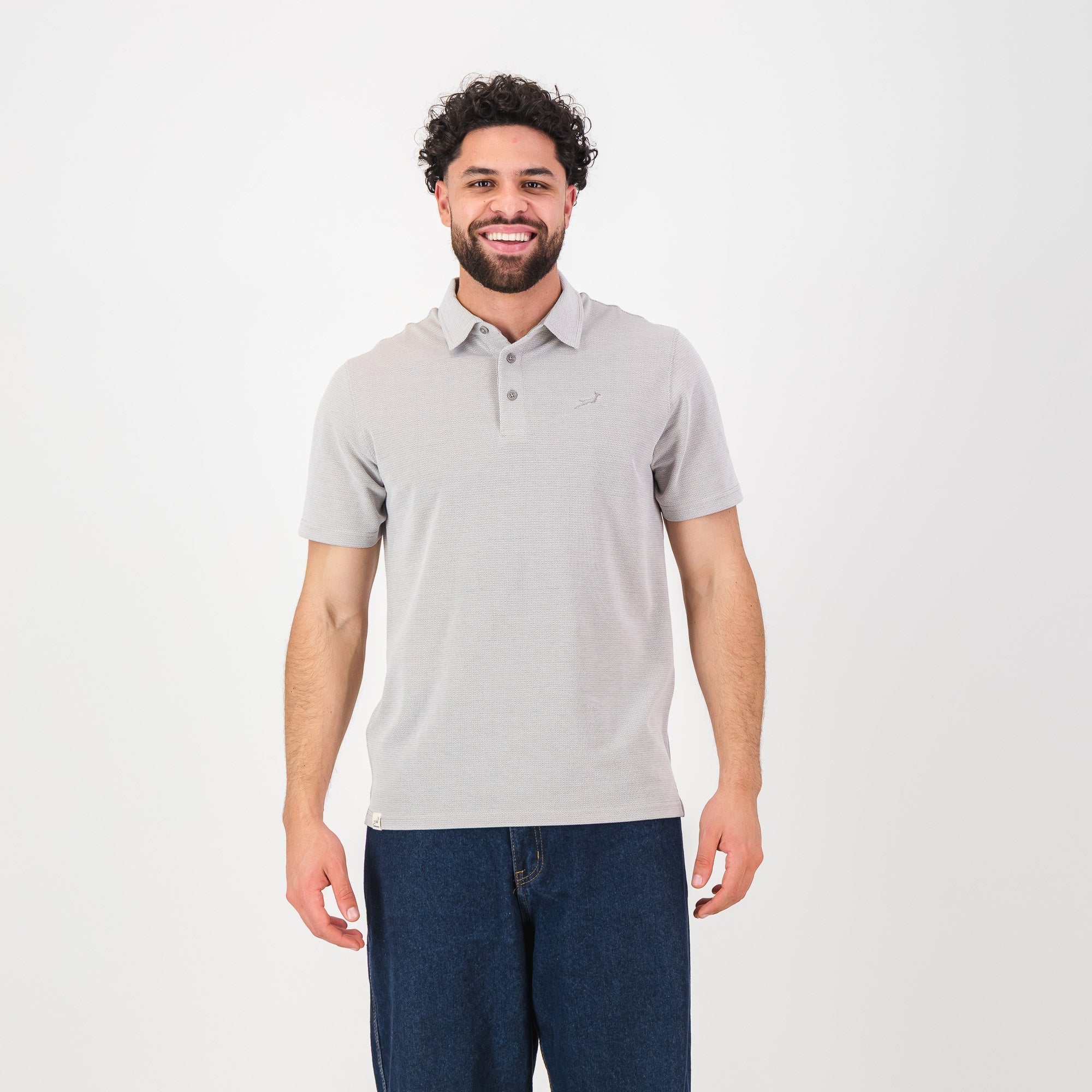 Springboks Pique Striper SS Polo- White