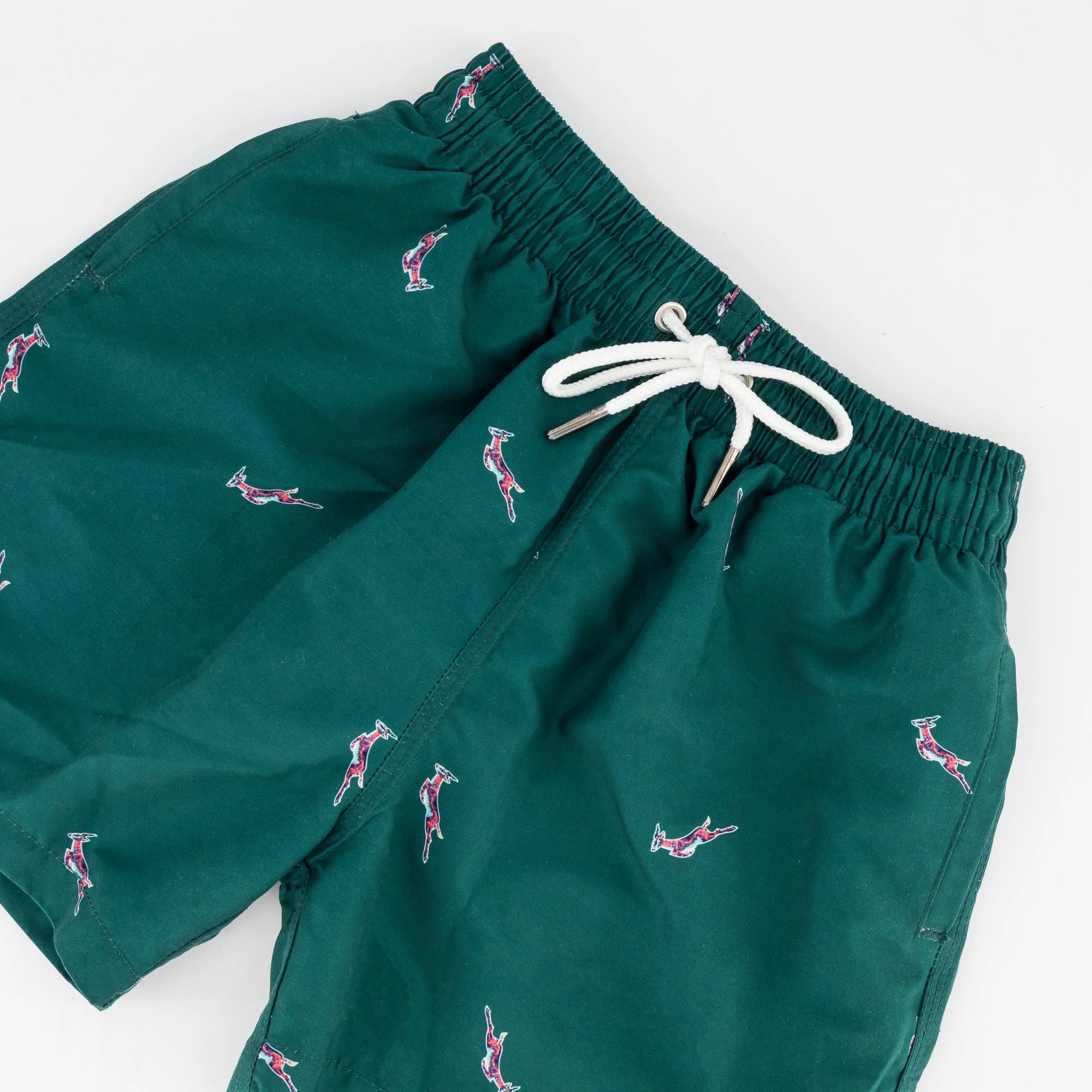 Springboks Summer Pop Print Kids Swim Shorts-Teal
