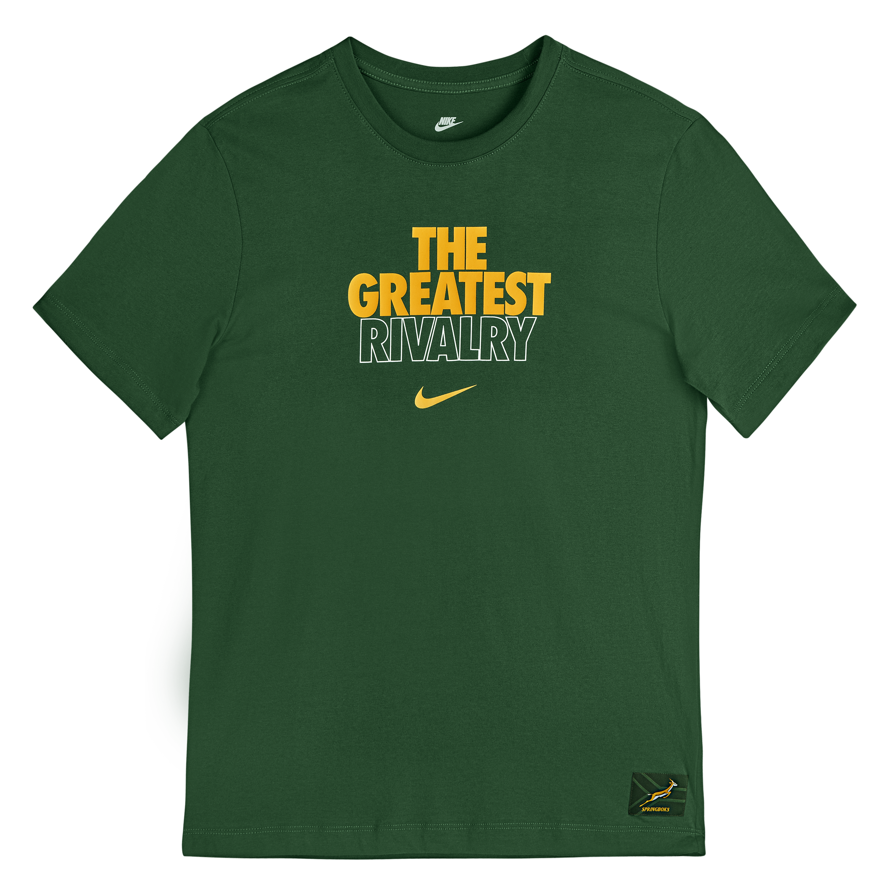 Springboks Nike Mens Rugby's Greatest Rivalry Tour Tee Gorge Green