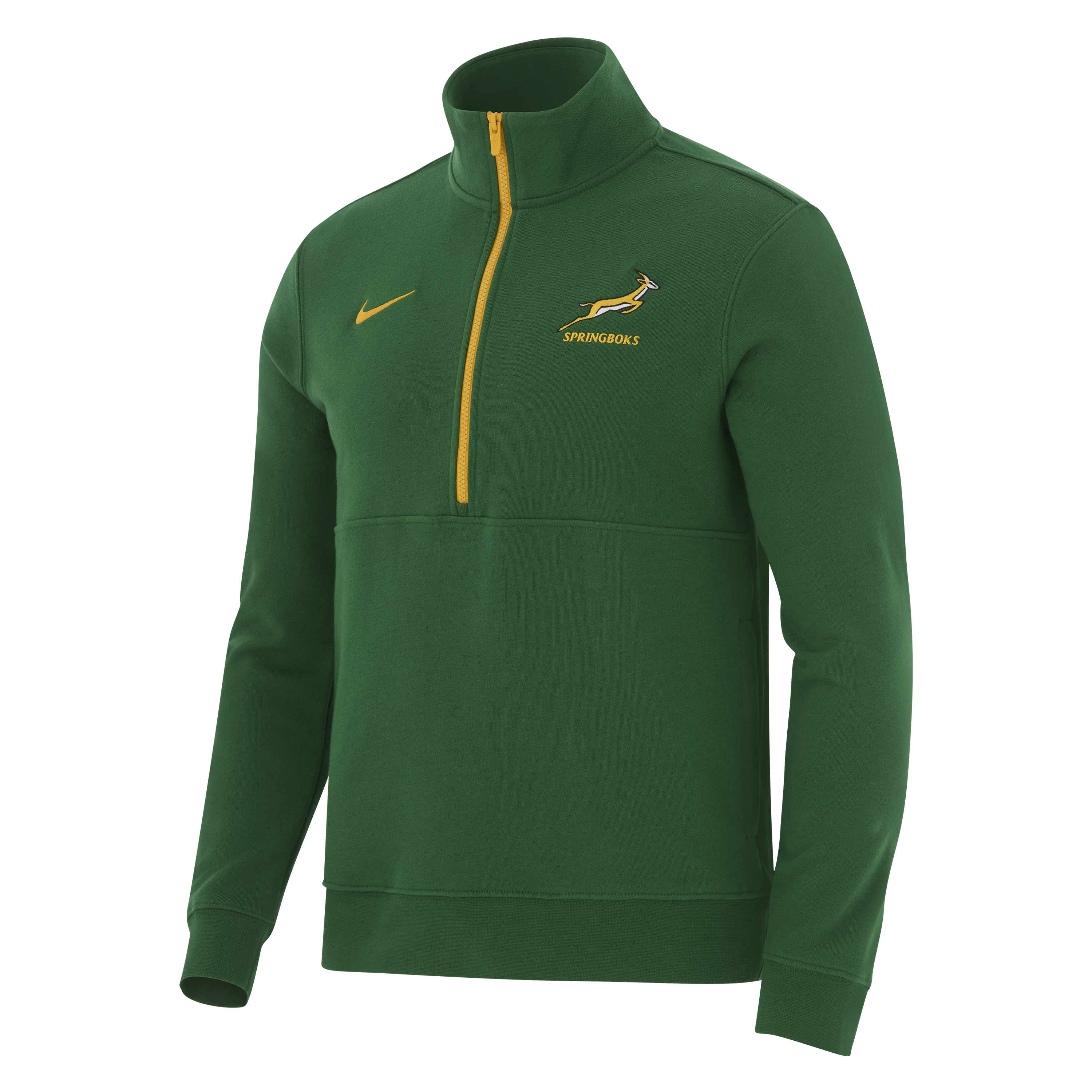 Springboks Nike Mens Half Zip Sweater Gorge Green