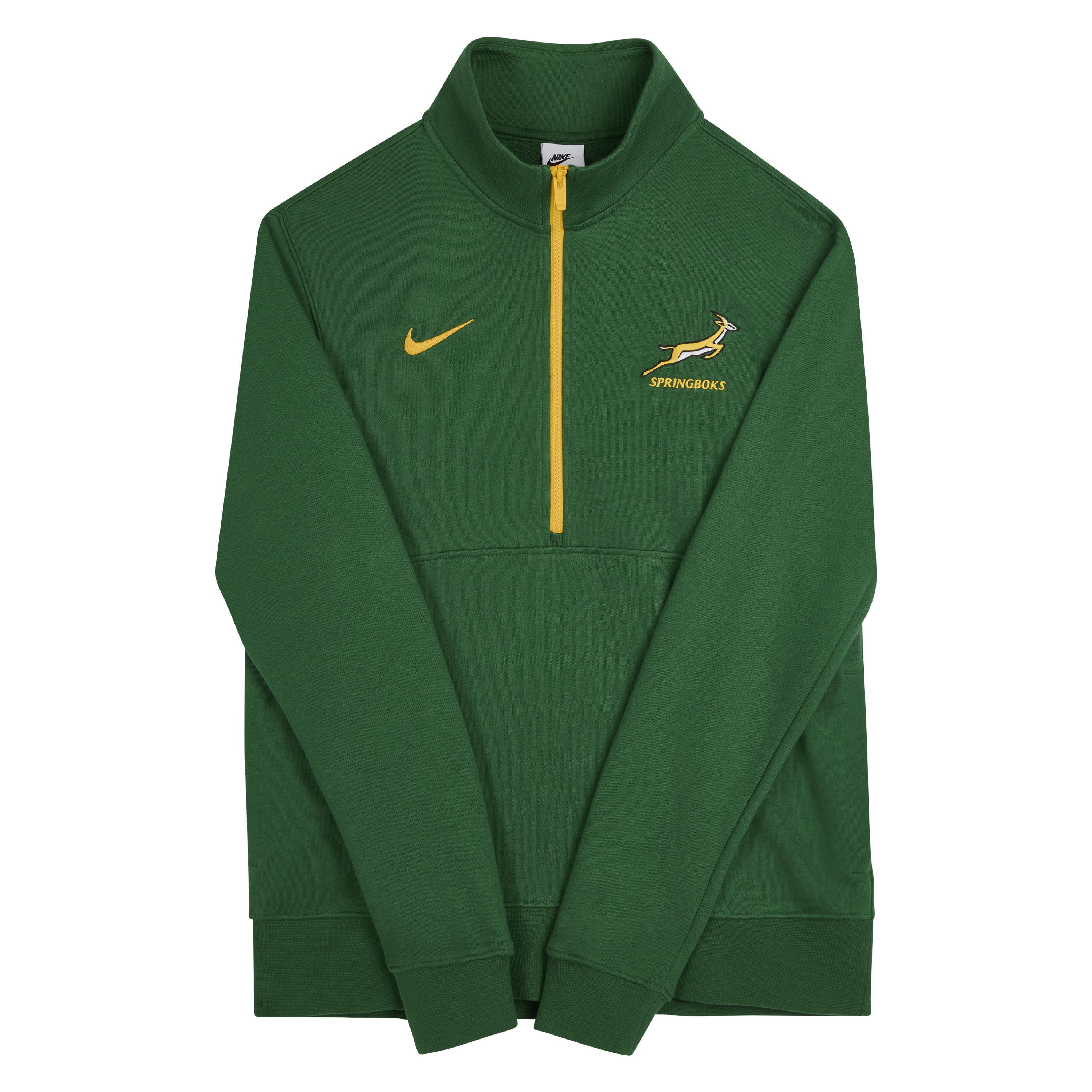 Springboks Nike Mens Half Zip Sweater Gorge Green