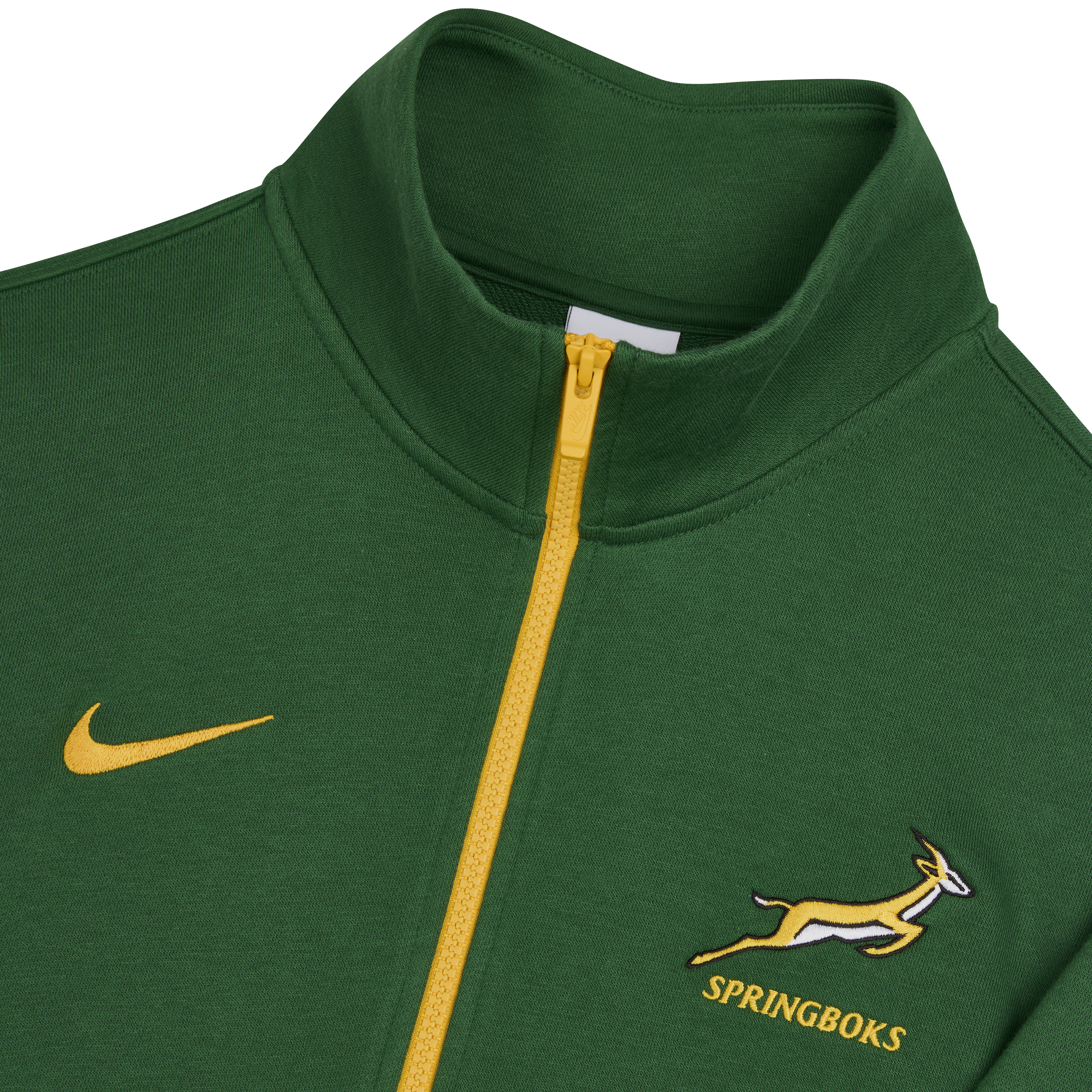 Springboks Nike Mens Half Zip Sweater Gorge Green