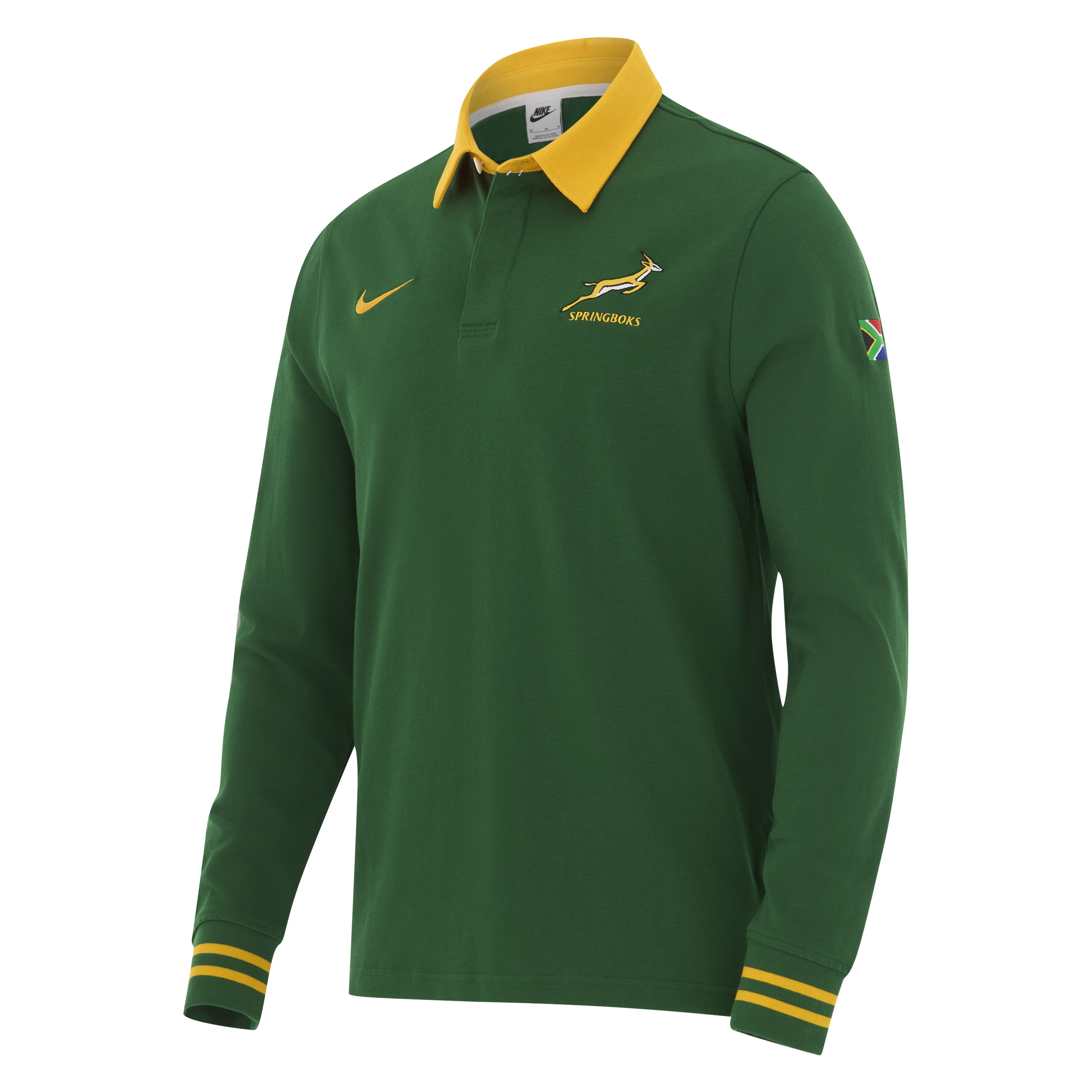 Springboks Nike Mens Long Sleeve Rugby Home Gorge Green