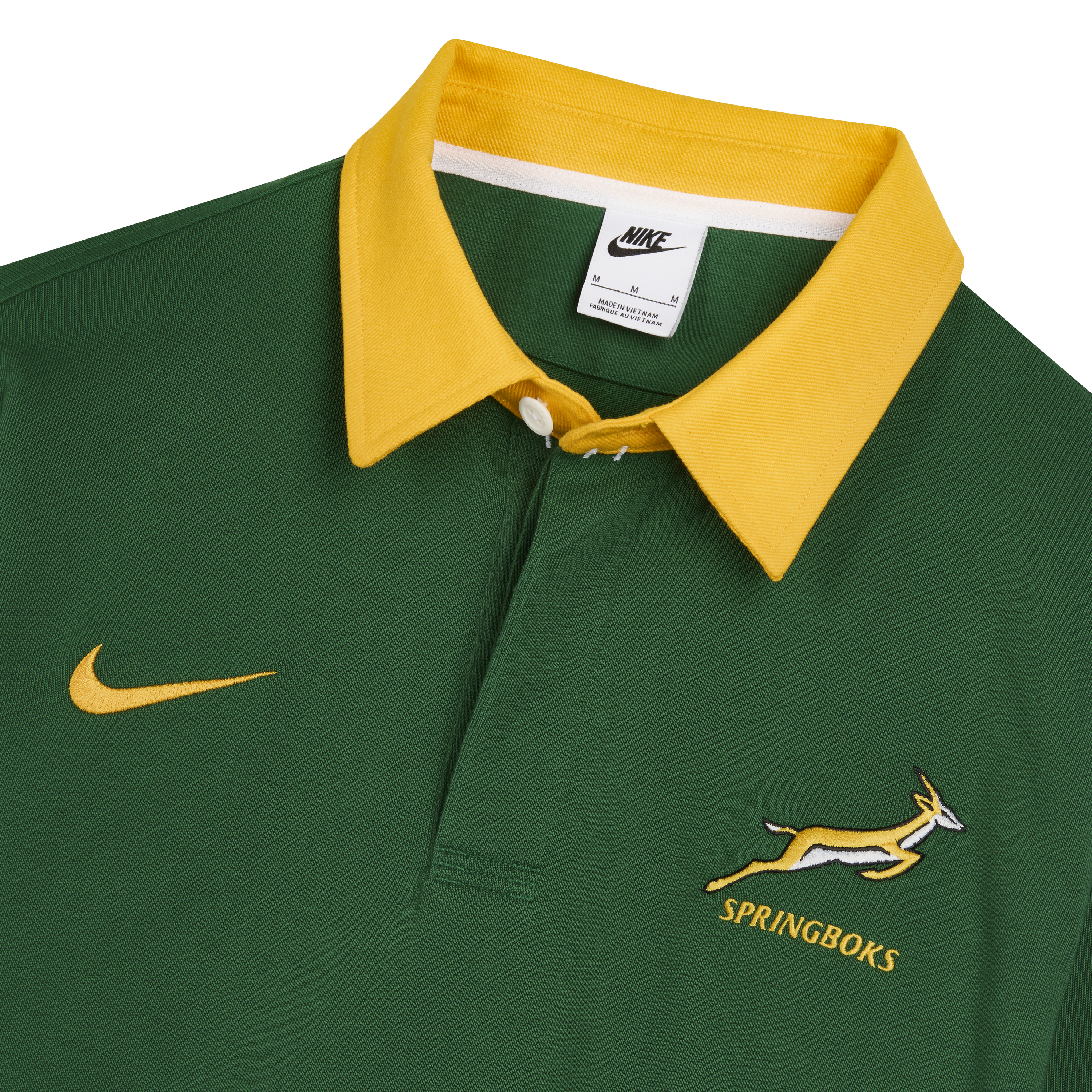 Springboks Nike Mens Long Sleeve Rugby Home Gorge Green