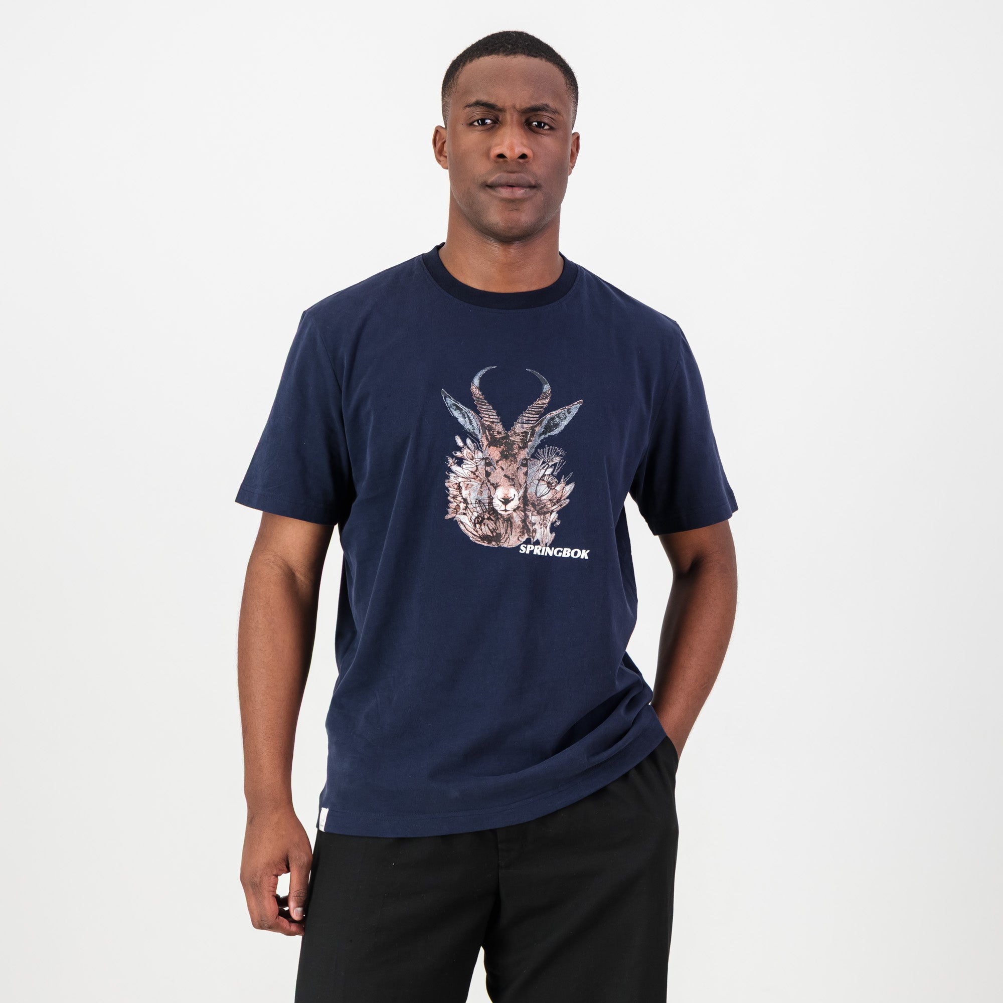 Springboks Quarter Zip Knit-Navy