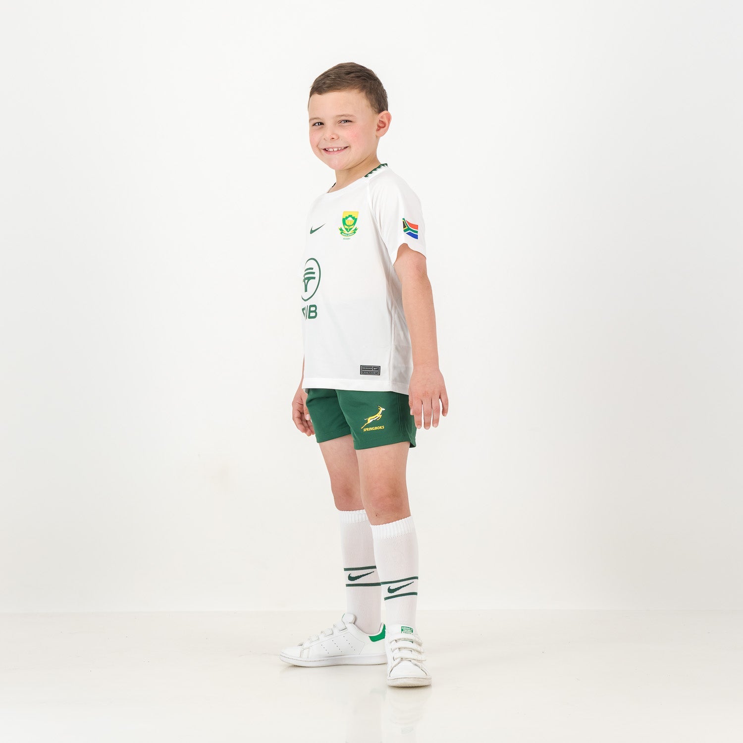 Springboks Nike Little Kids Stadium Away Kit White