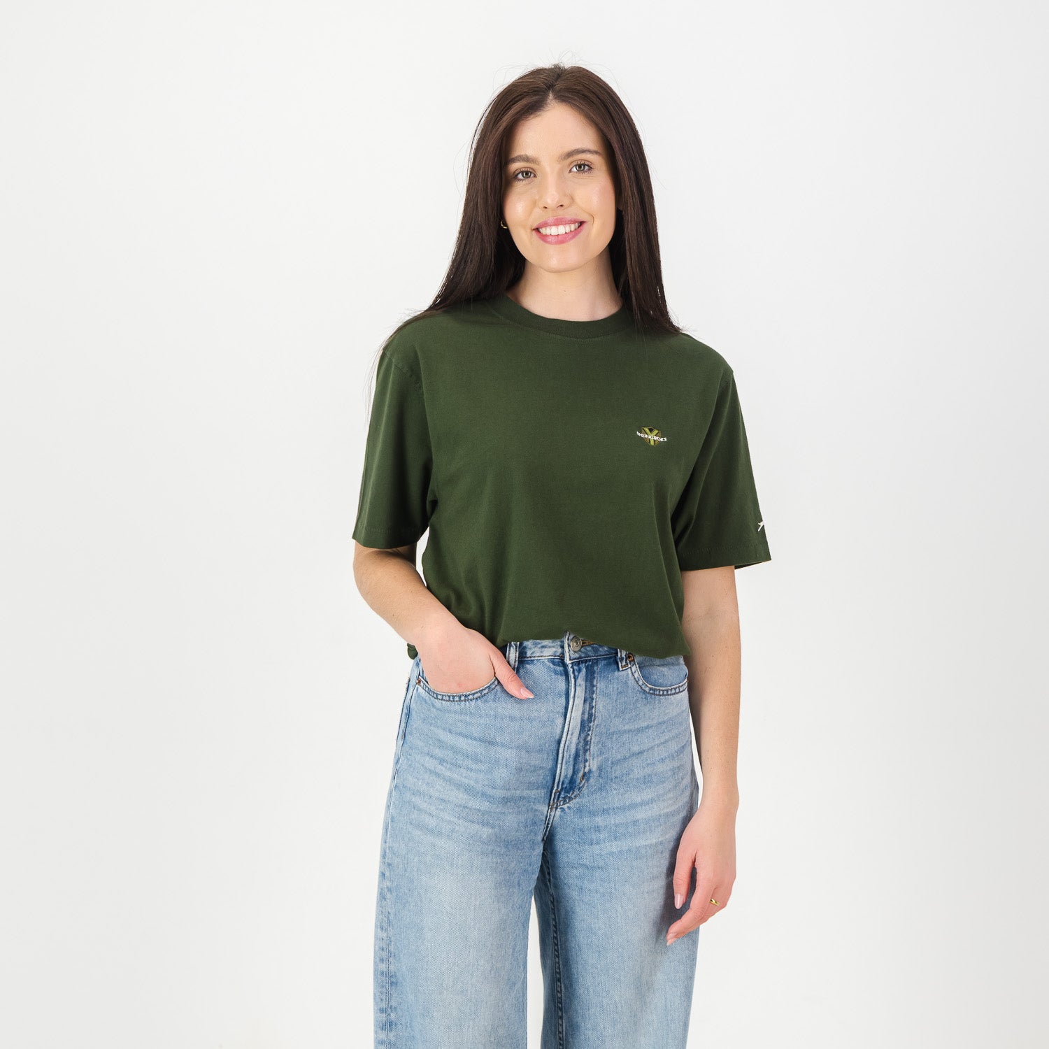 Springboks SML Shield Regular Crew Tee - Military Olive