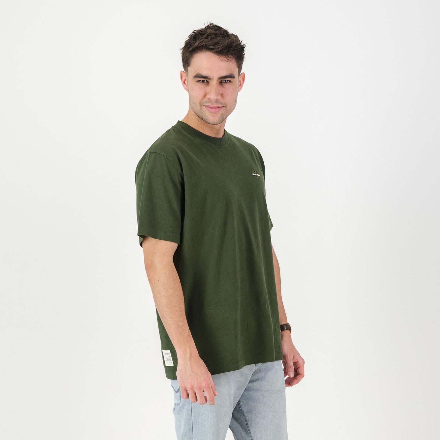 Springboks SML Shield Regular Crew Tee - Military Olive