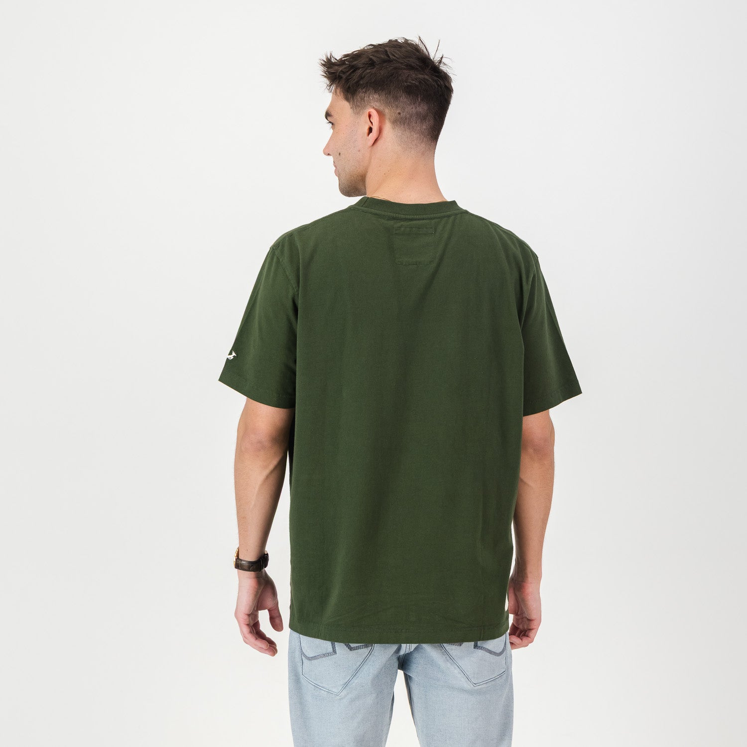 Springboks SML Shield Regular Crew Tee - Military Olive
