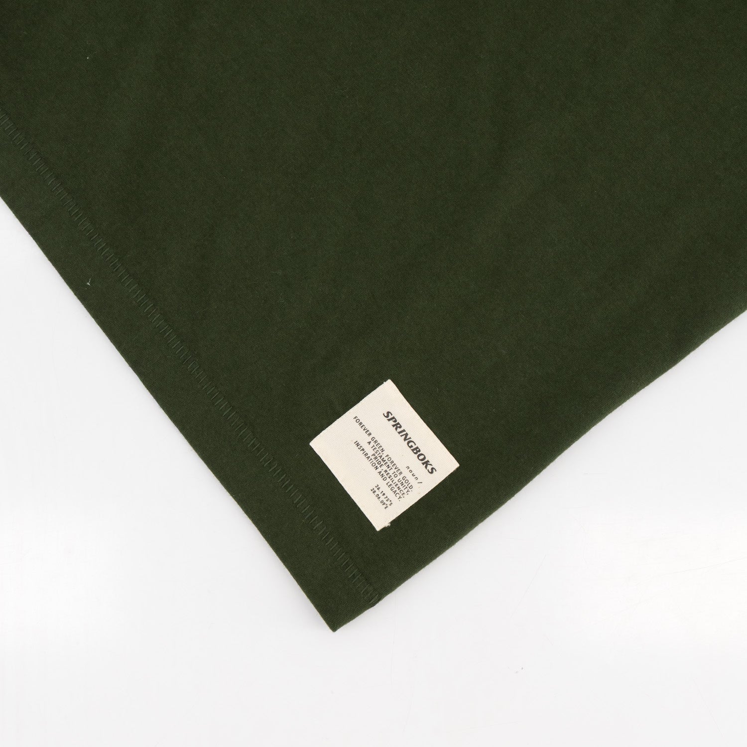 Springboks SML Shield Regular Crew Tee - Military Olive