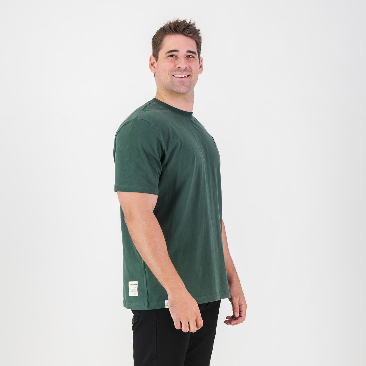 Springboks Embroidered Crew Tee OS Green
