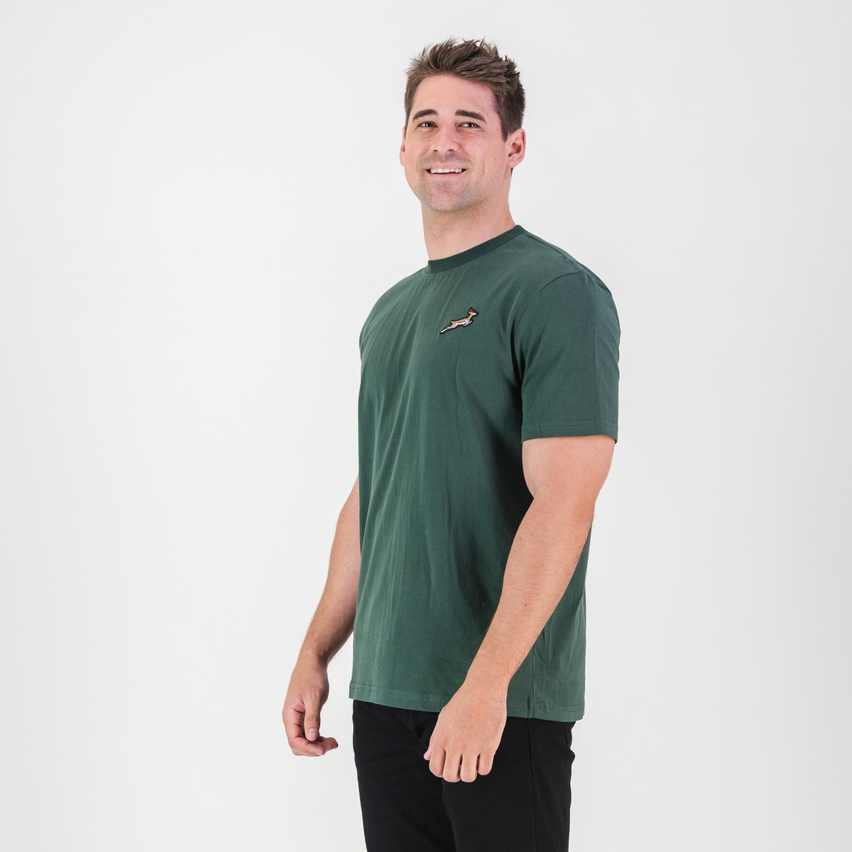 Springboks Embroidered Crew Tee OS Green