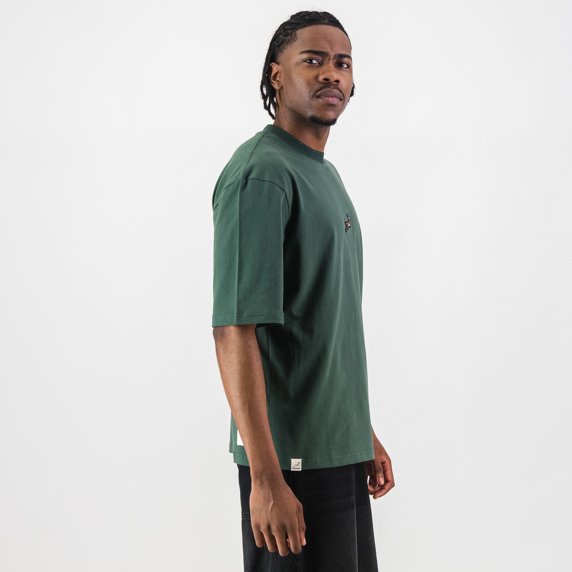 Springboks Pop Badge Boxy Crew Tee - OS Green