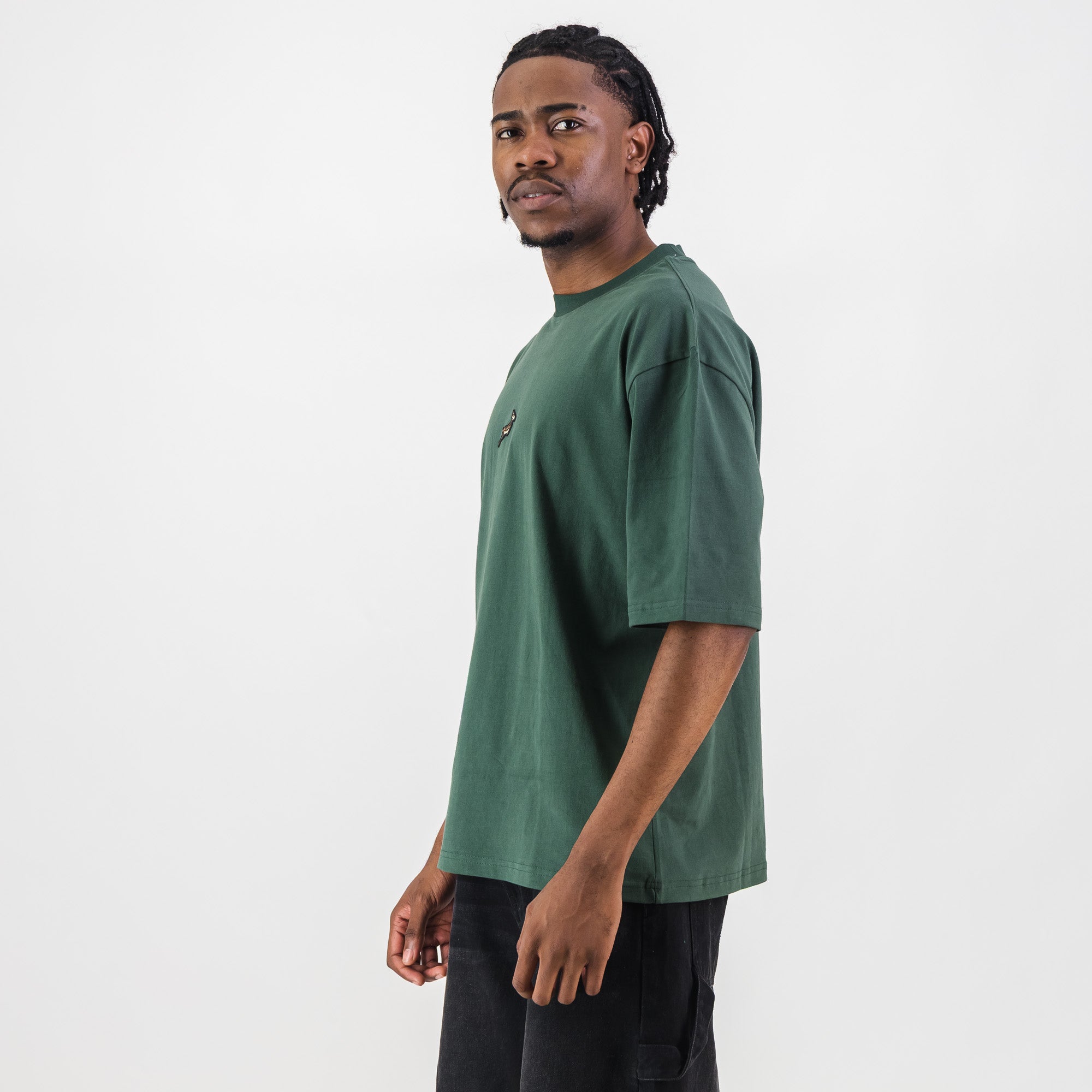 Springboks Pop Badge Boxy Crew Tee - OS Green