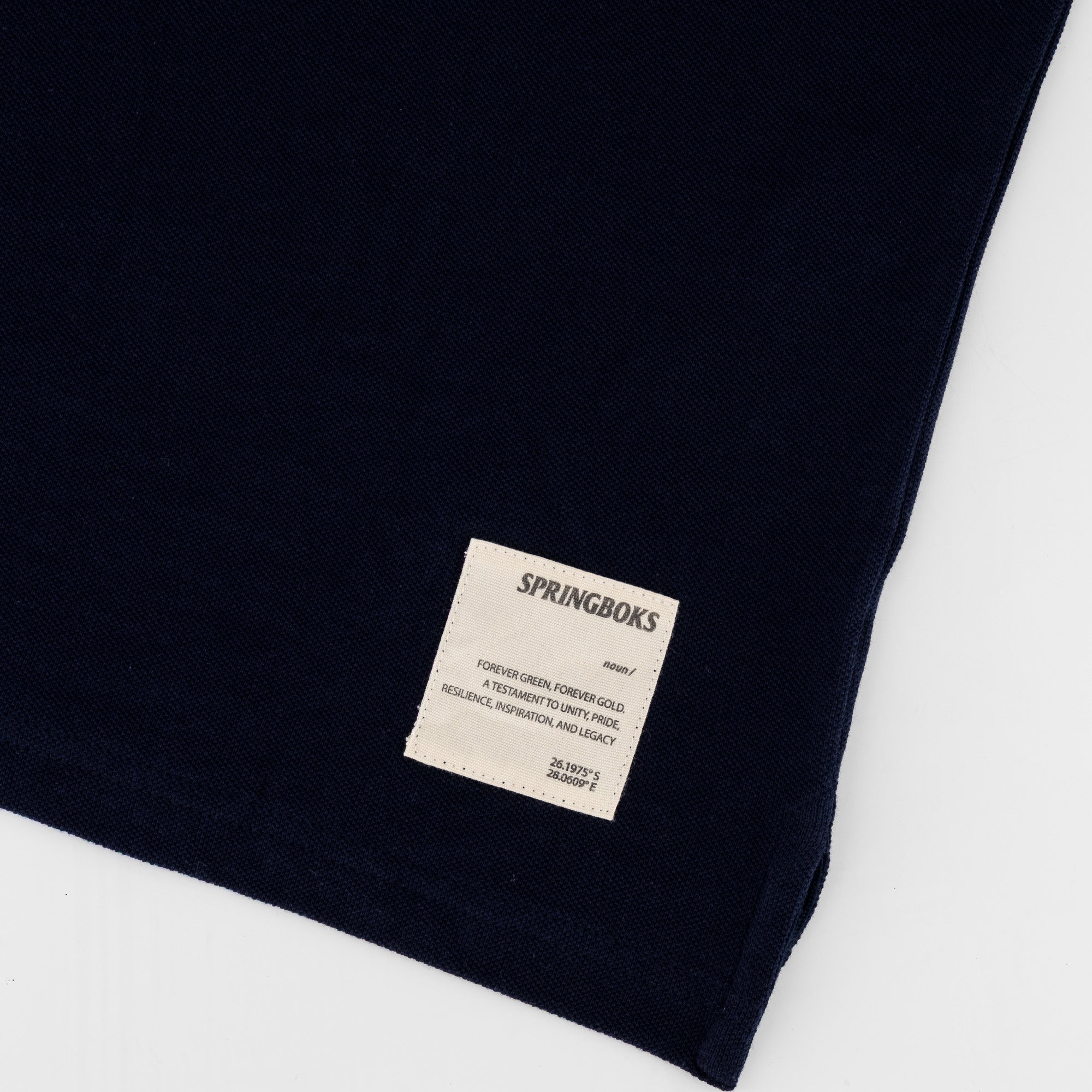 Springboks Nat Badge Boxy Crew Tee-Navy