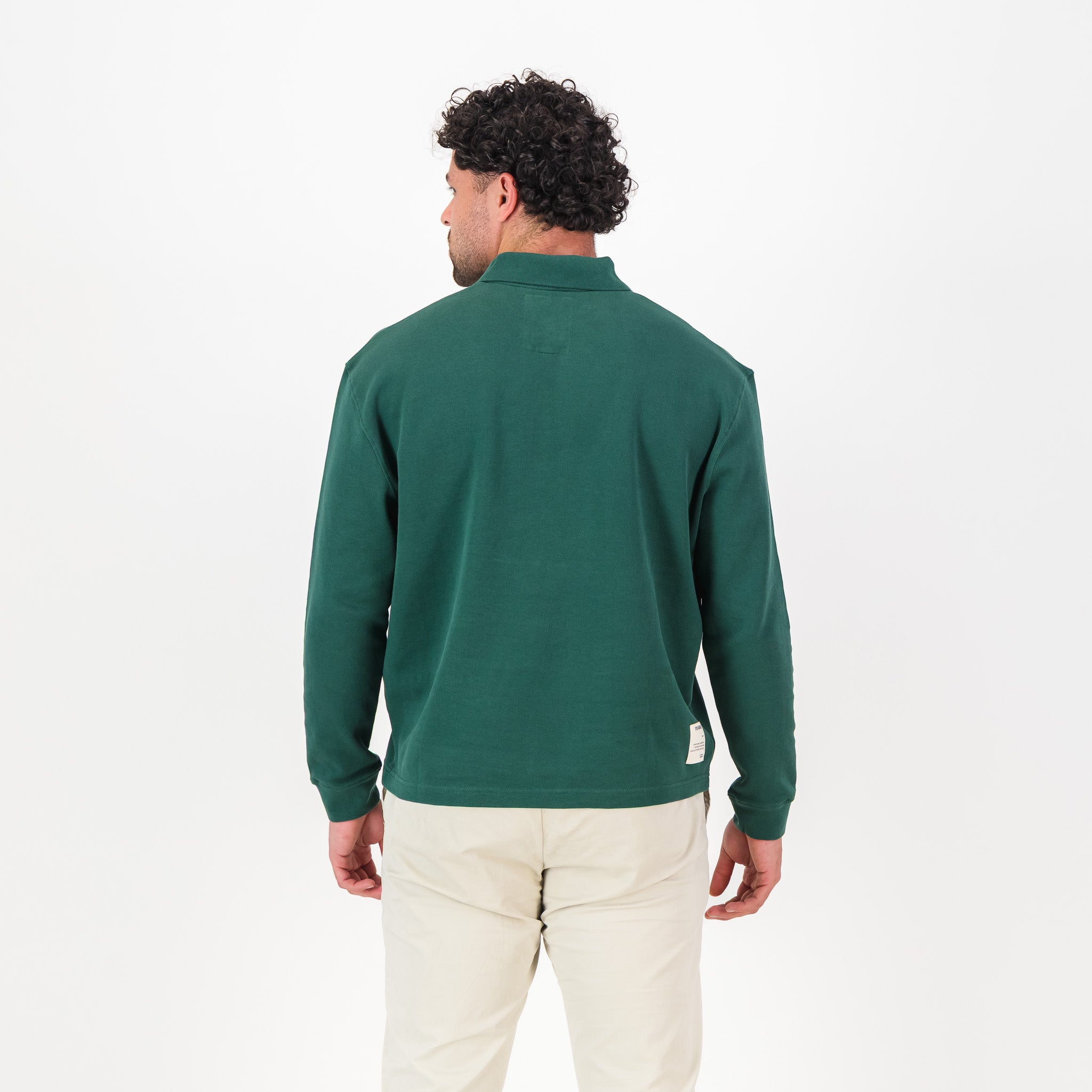 Springboks SML EMB LS Polo-OS Green