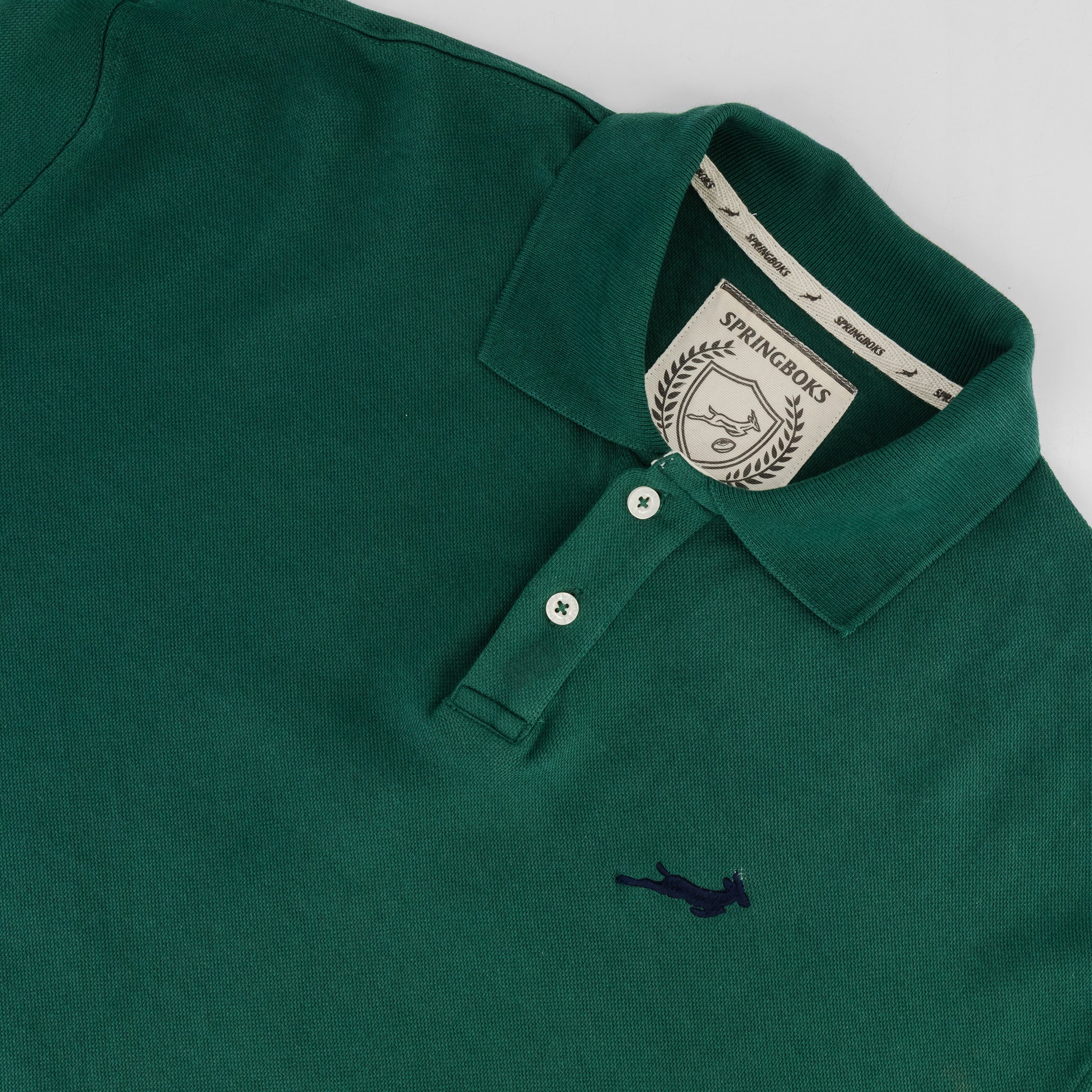 Springboks SML EMB LS Polo-OS Green