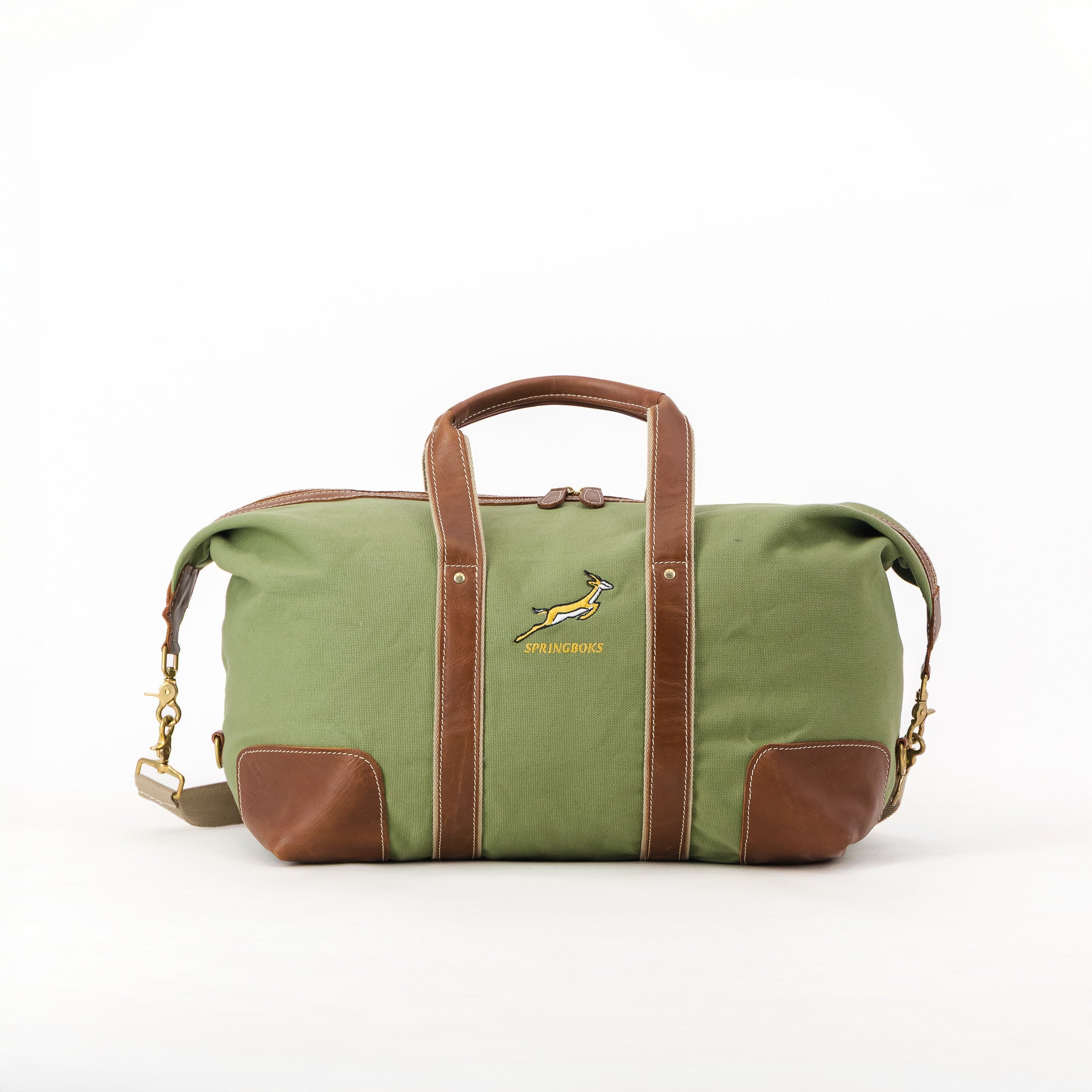 Springboks Waxed Canvas Golf Duffle Bag-OS Green