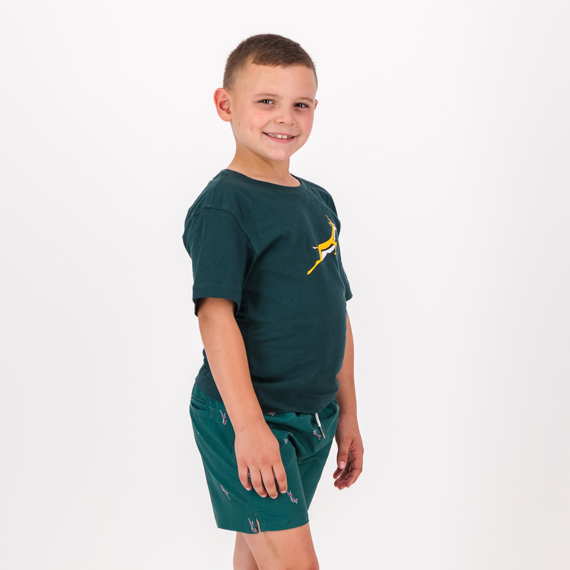 Springboks WL Kids Bok Regular Tee-OS Green