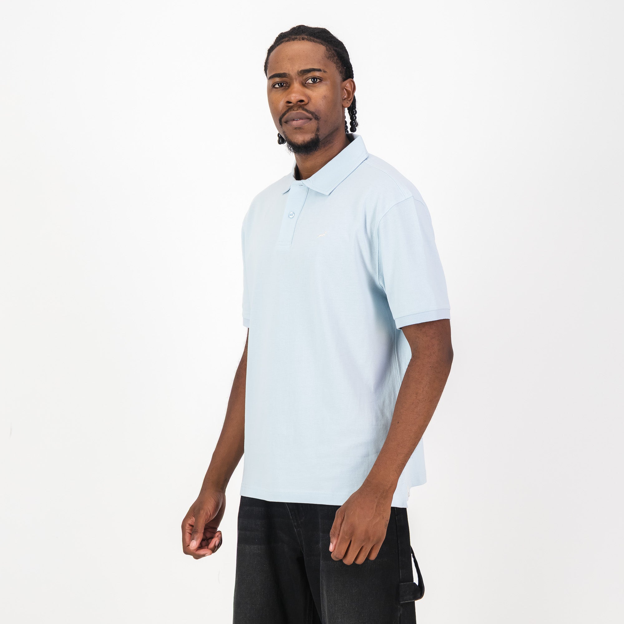 Springboks Contrast Embroidery Polo- Skyway