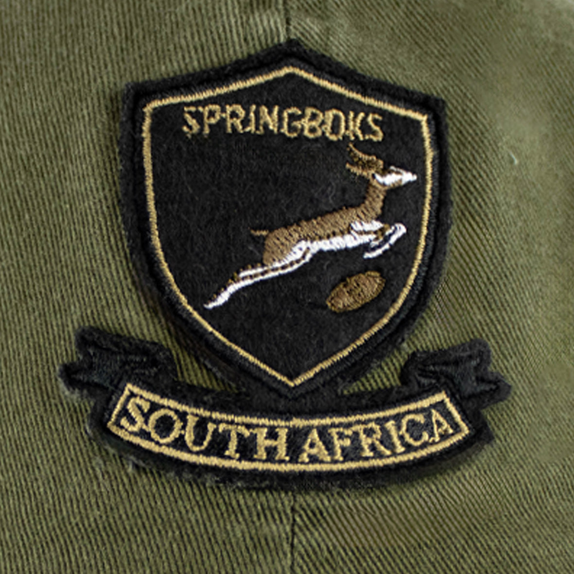 Springboks Shield Dad Cap-Military Olive