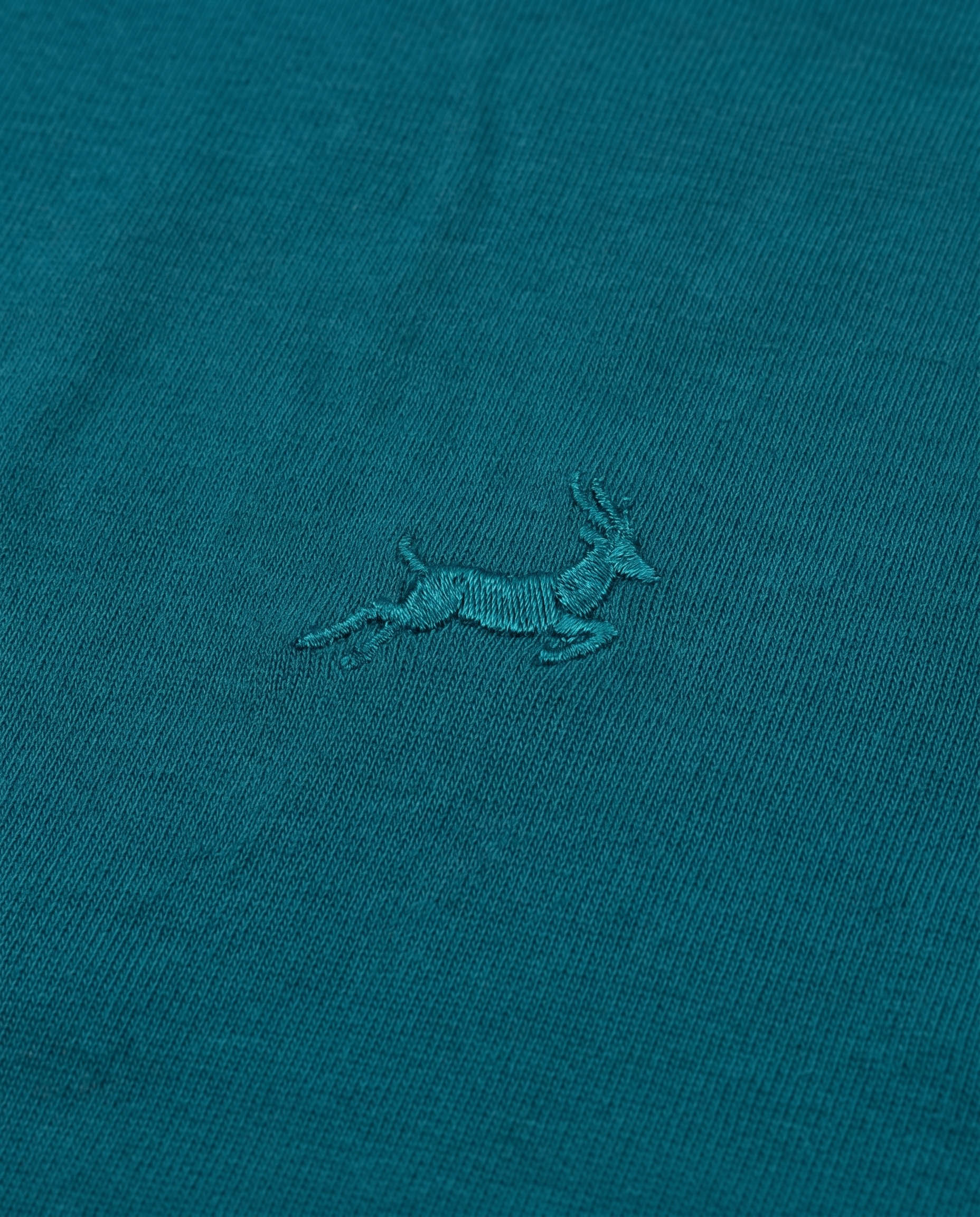Springboks Tonal SML EMB Bok Crew Tee Teal