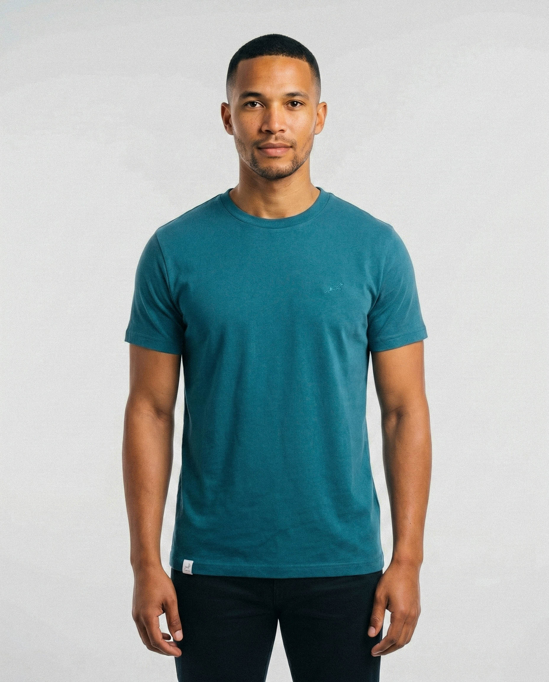 Springboks Tonal SML EMB Bok Crew Tee Teal