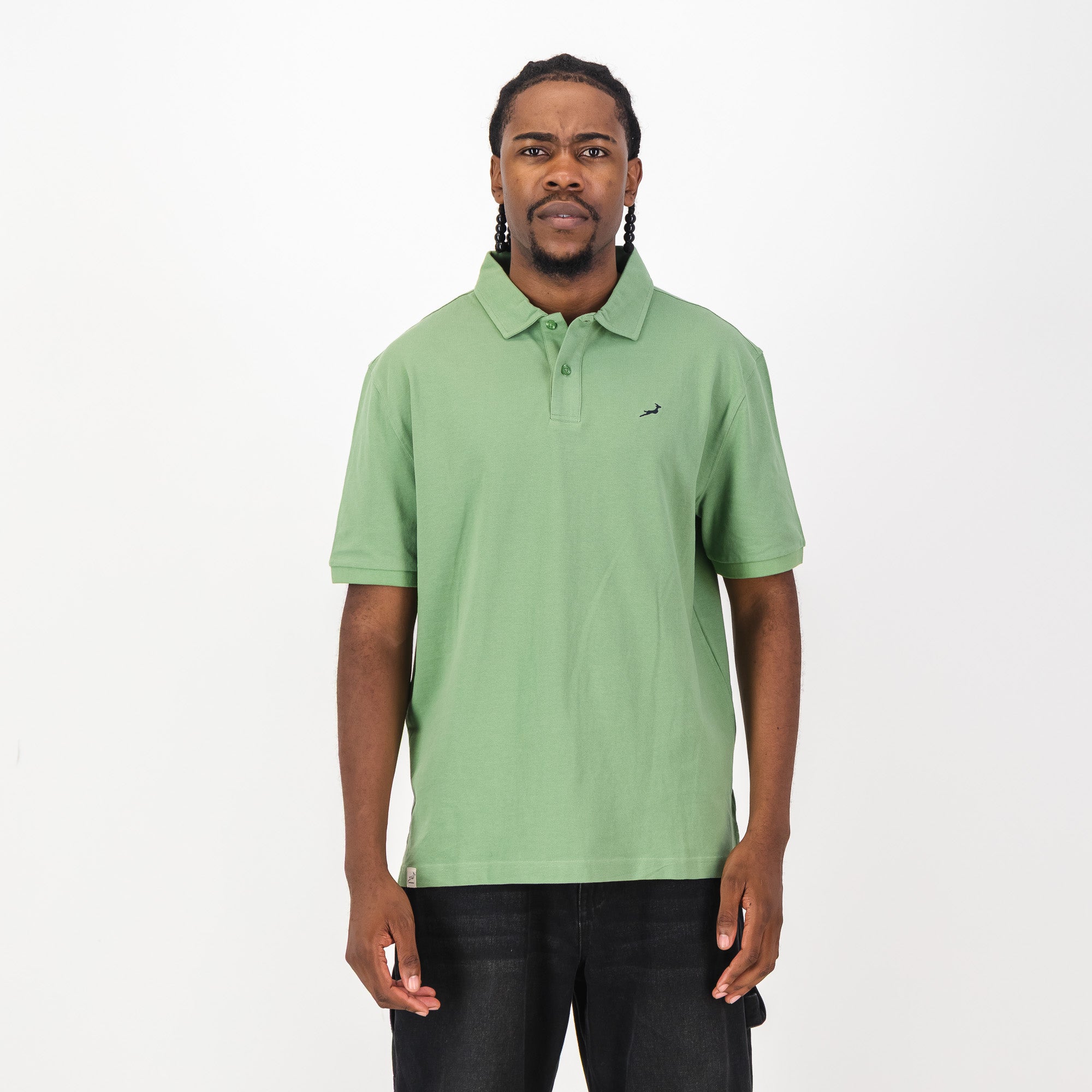 Springboks Contrast Embroidery Polo-Kashmir