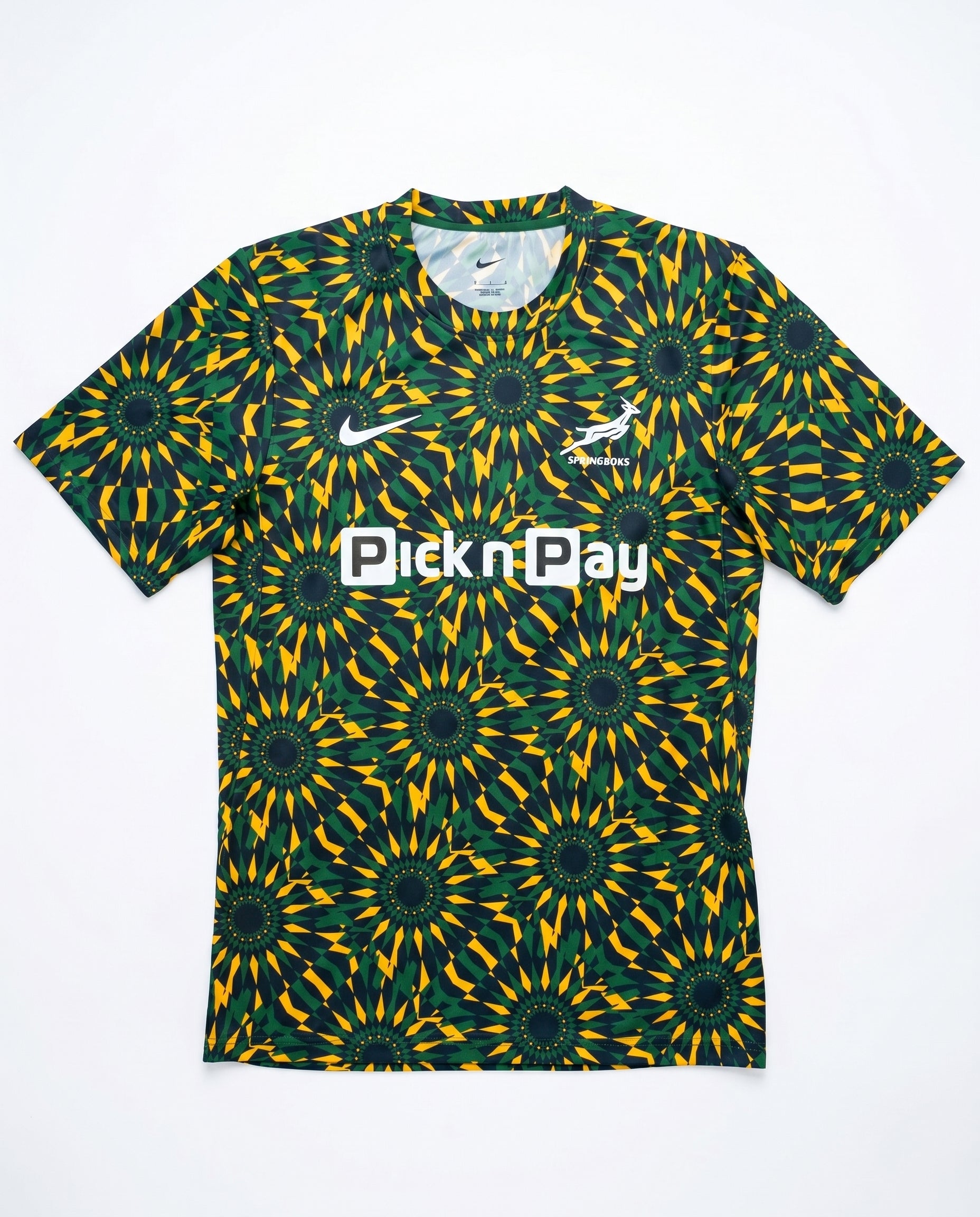 Springboks Nike Mens Pre-Match Short Sleeve Top Black
