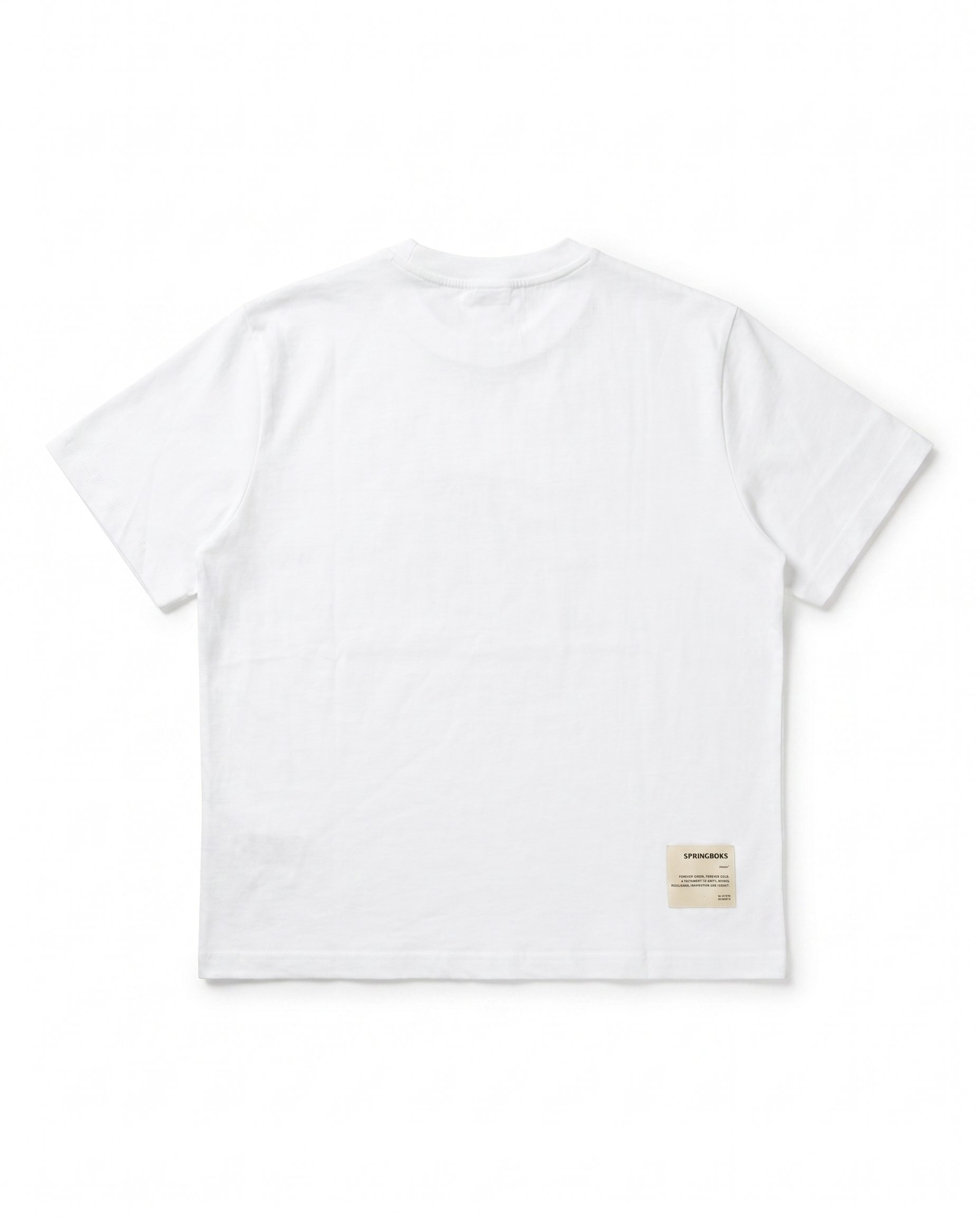 Springboks Ladies Boxy Tee Plain White