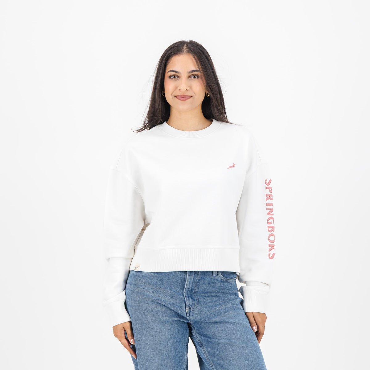 Springboks Ladies Heritage Crew Sweat White