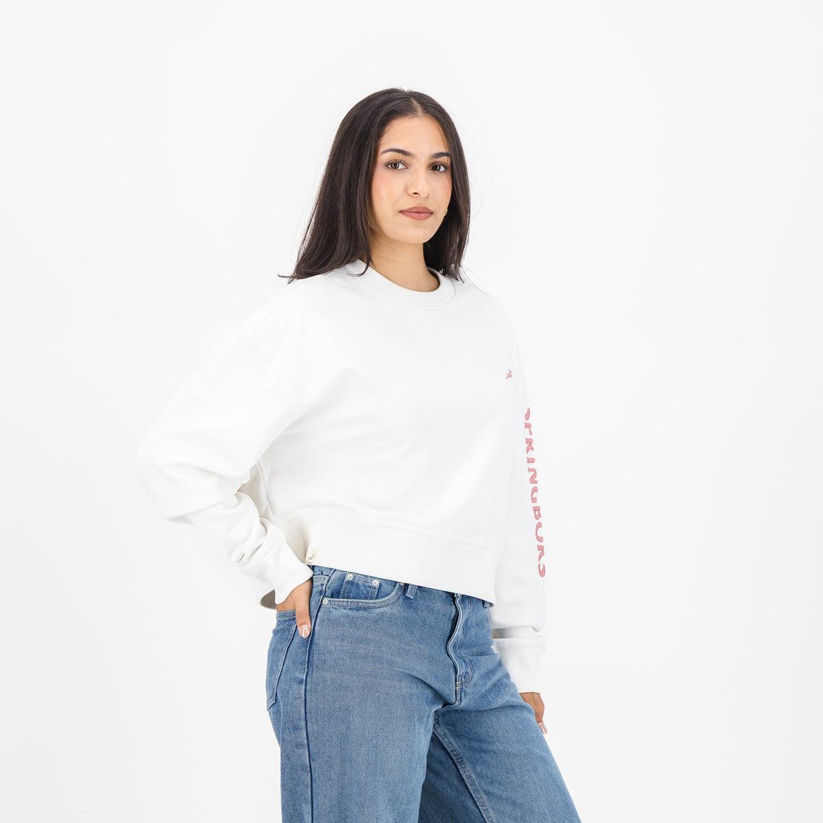Springboks Ladies Heritage Crew Sweat White