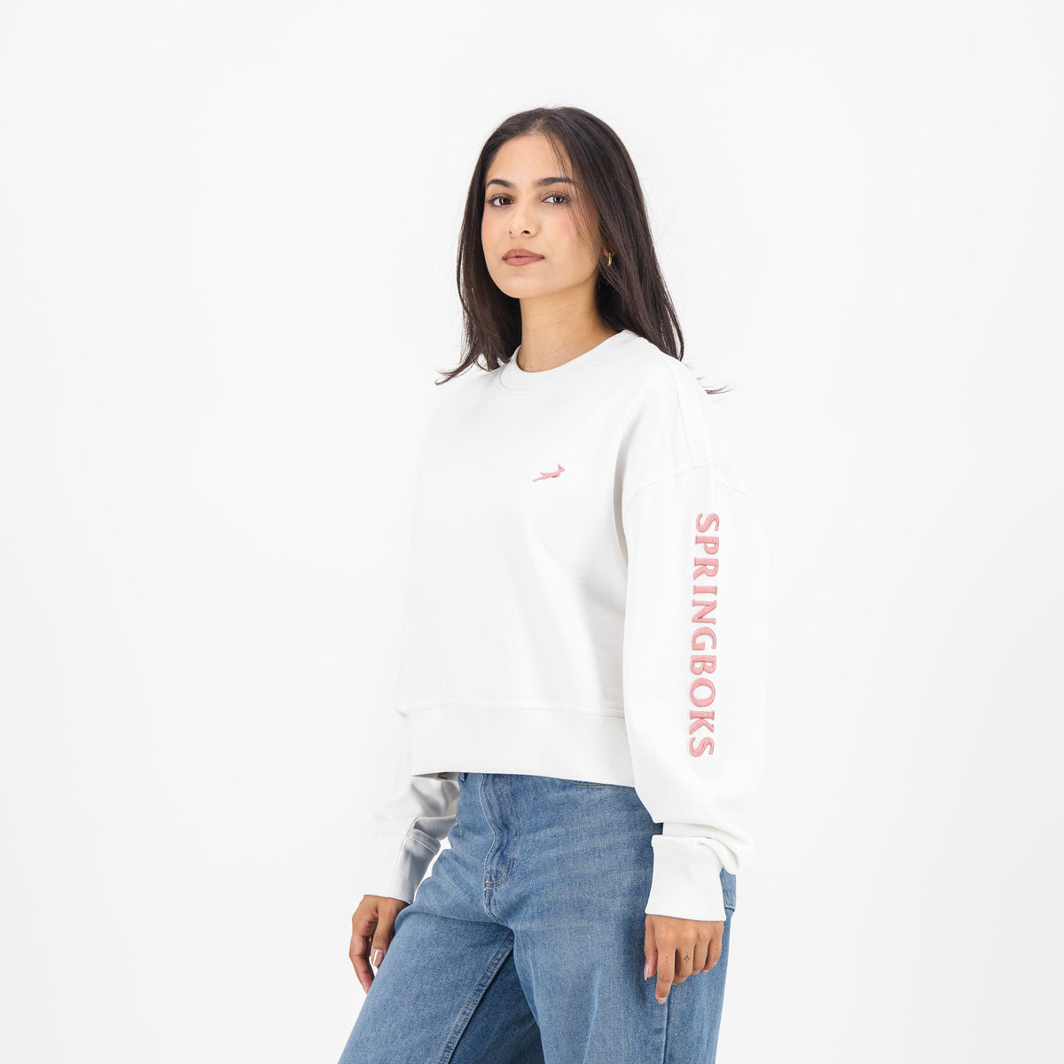 Springboks Ladies Heritage Crew Sweat White