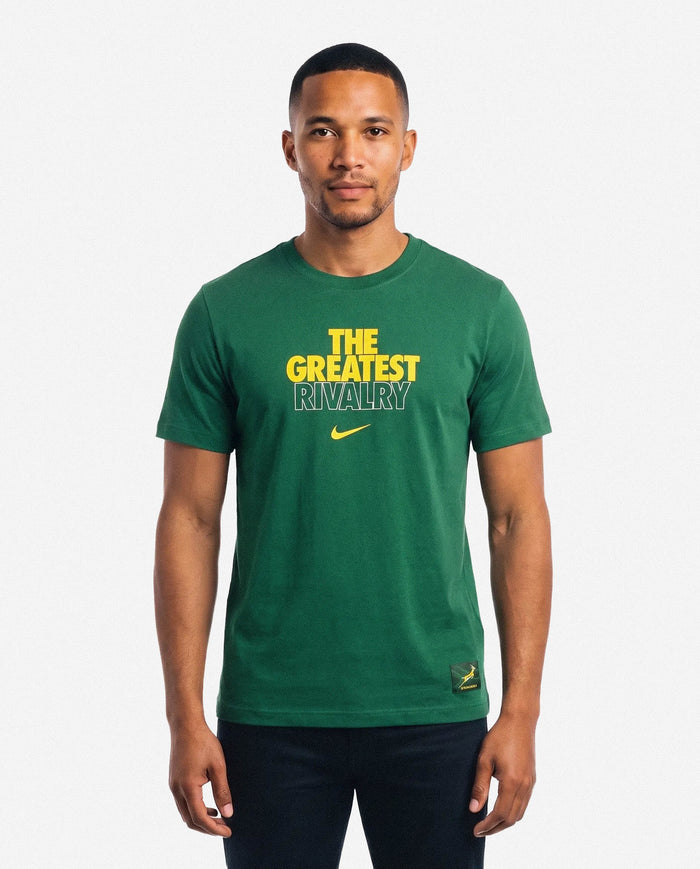 Springboks Nike Mens Rugby's Greatest Rivalry Tour Tee Gorge Green