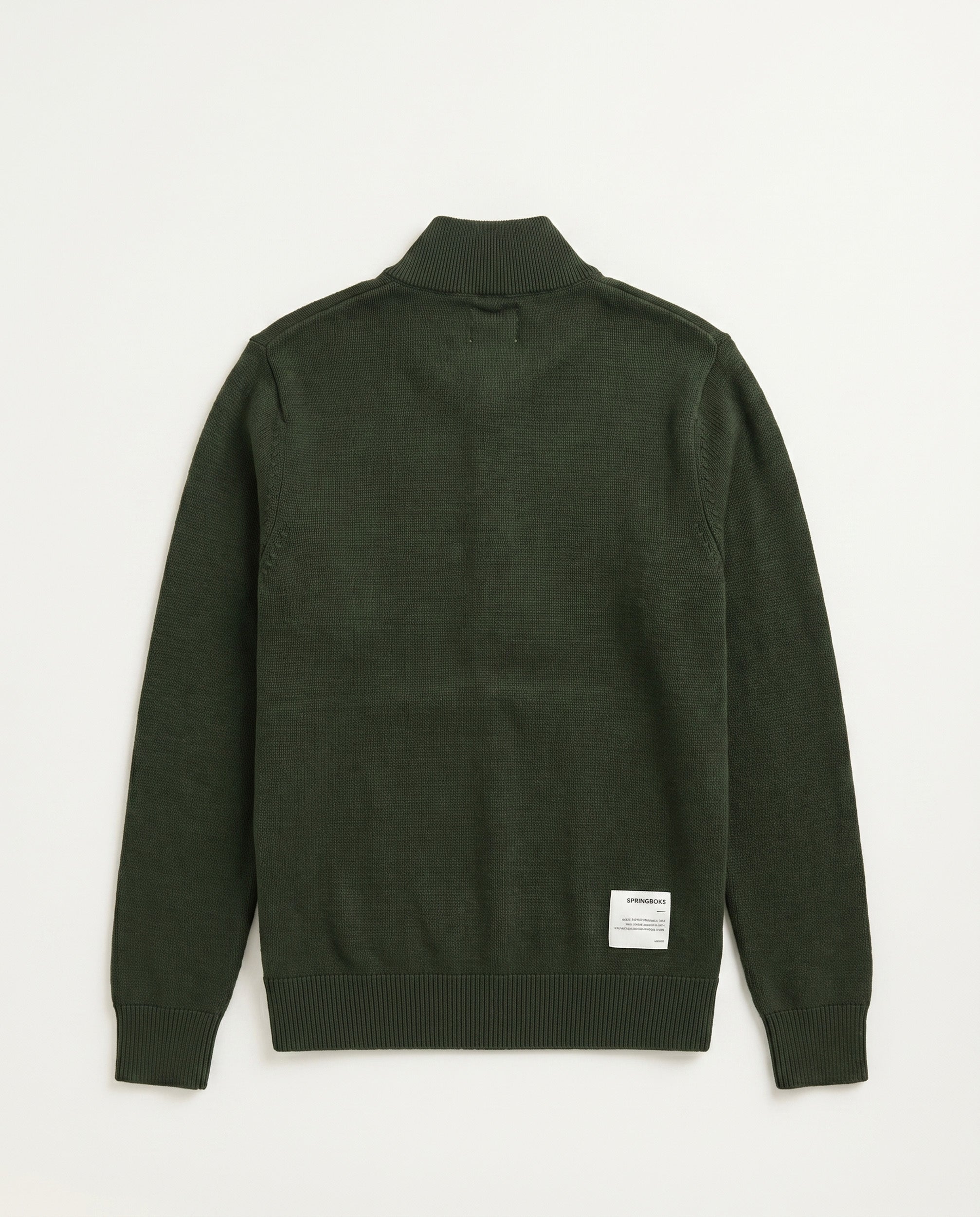 Springboks Quarter Zip Knit Knitwear Rifle Green