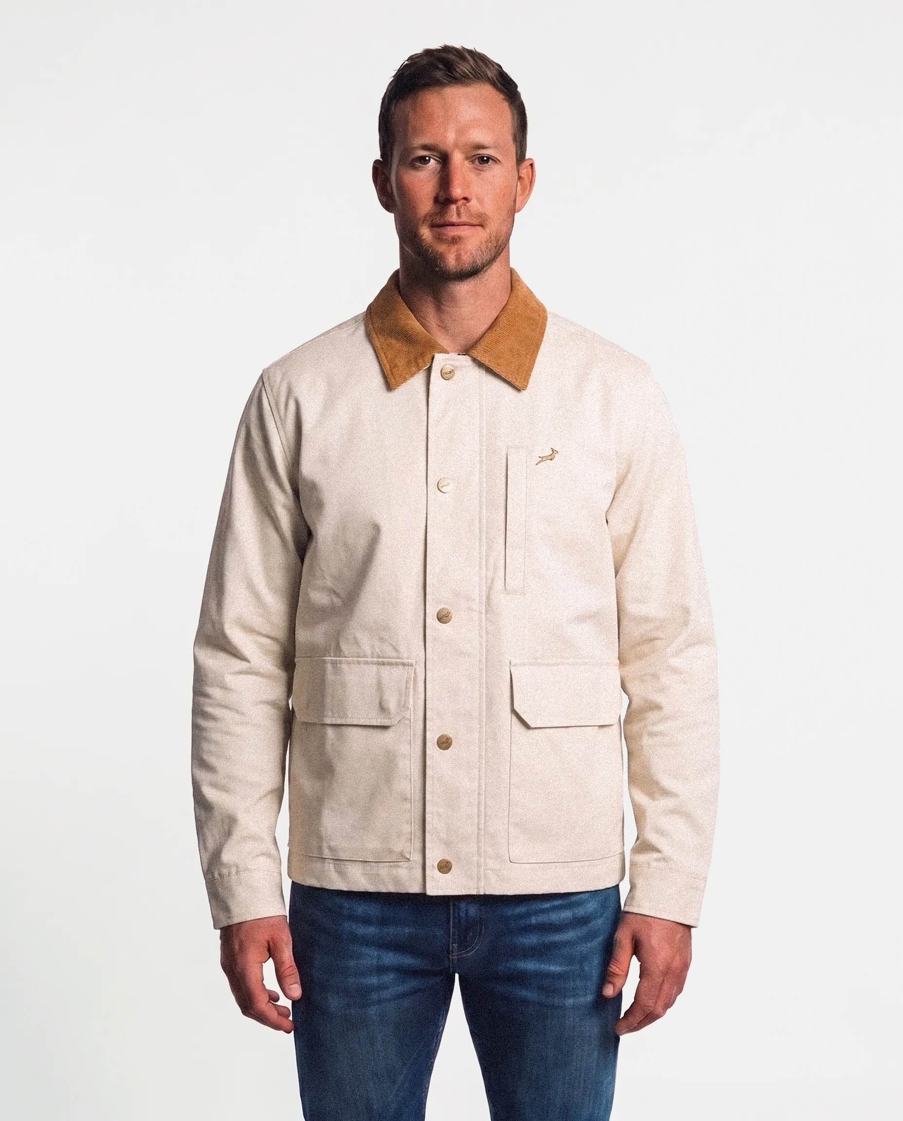 Springboks Field Shacket-Cloud Cream