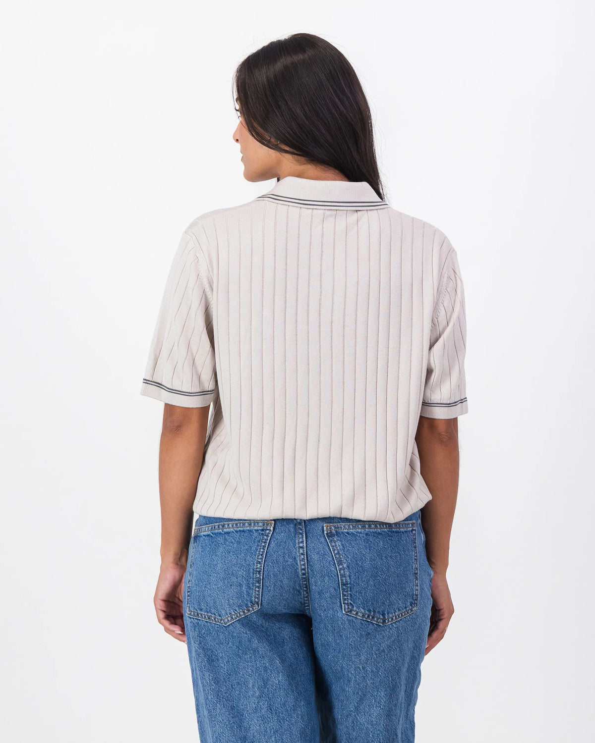 Springboks V Tipped Ribbed Knit SS Polo