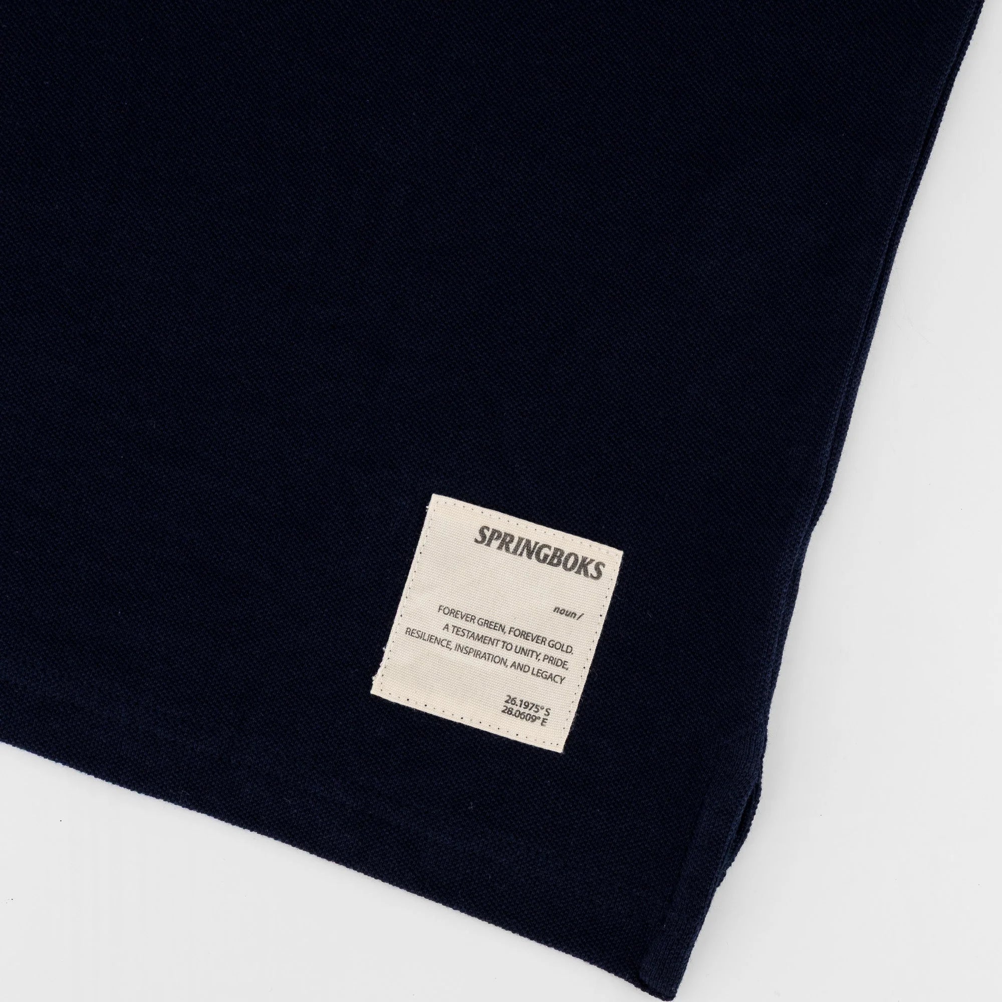 Springboks Nat Badge Boxy Crew Tee-Navy