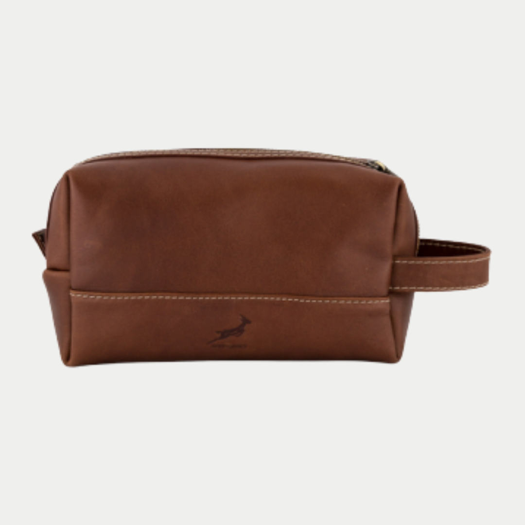 Springboks Toiletry Bag-Dark Brown