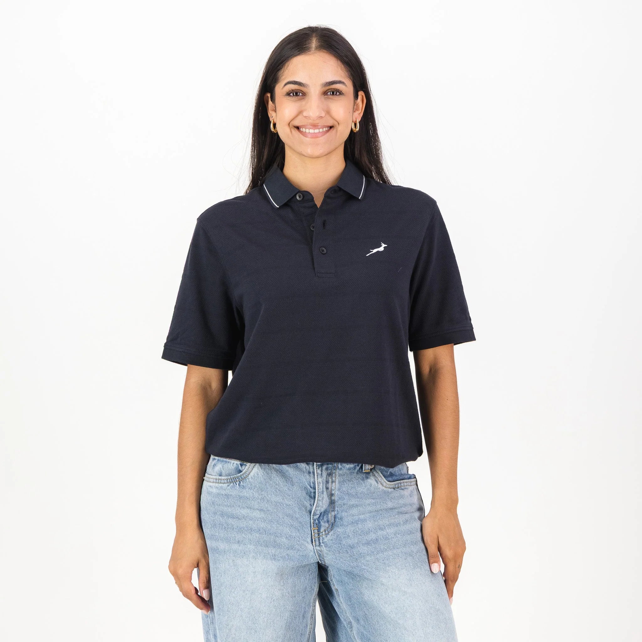 Springboks Golf SS Polo-Charcoal