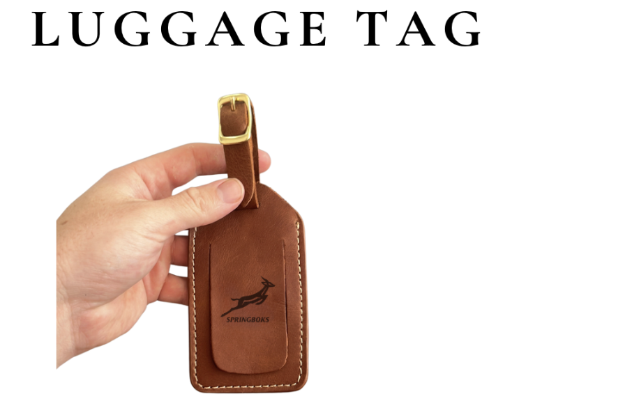 Springboks Accessories Leather Accessories Luggage Tag Emb Brown