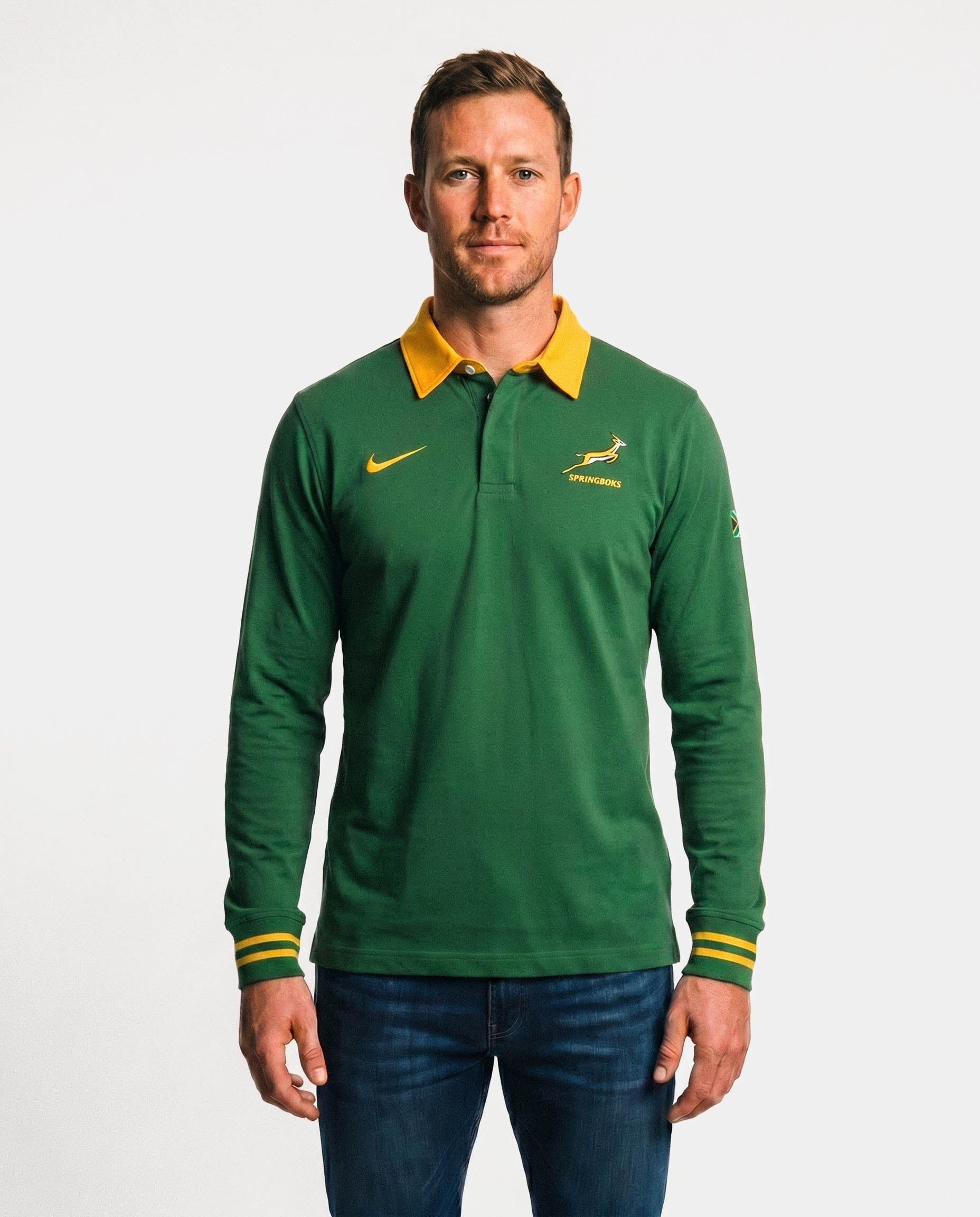 Springboks Nike Men's 26/27 Heritage LS Home Jersey