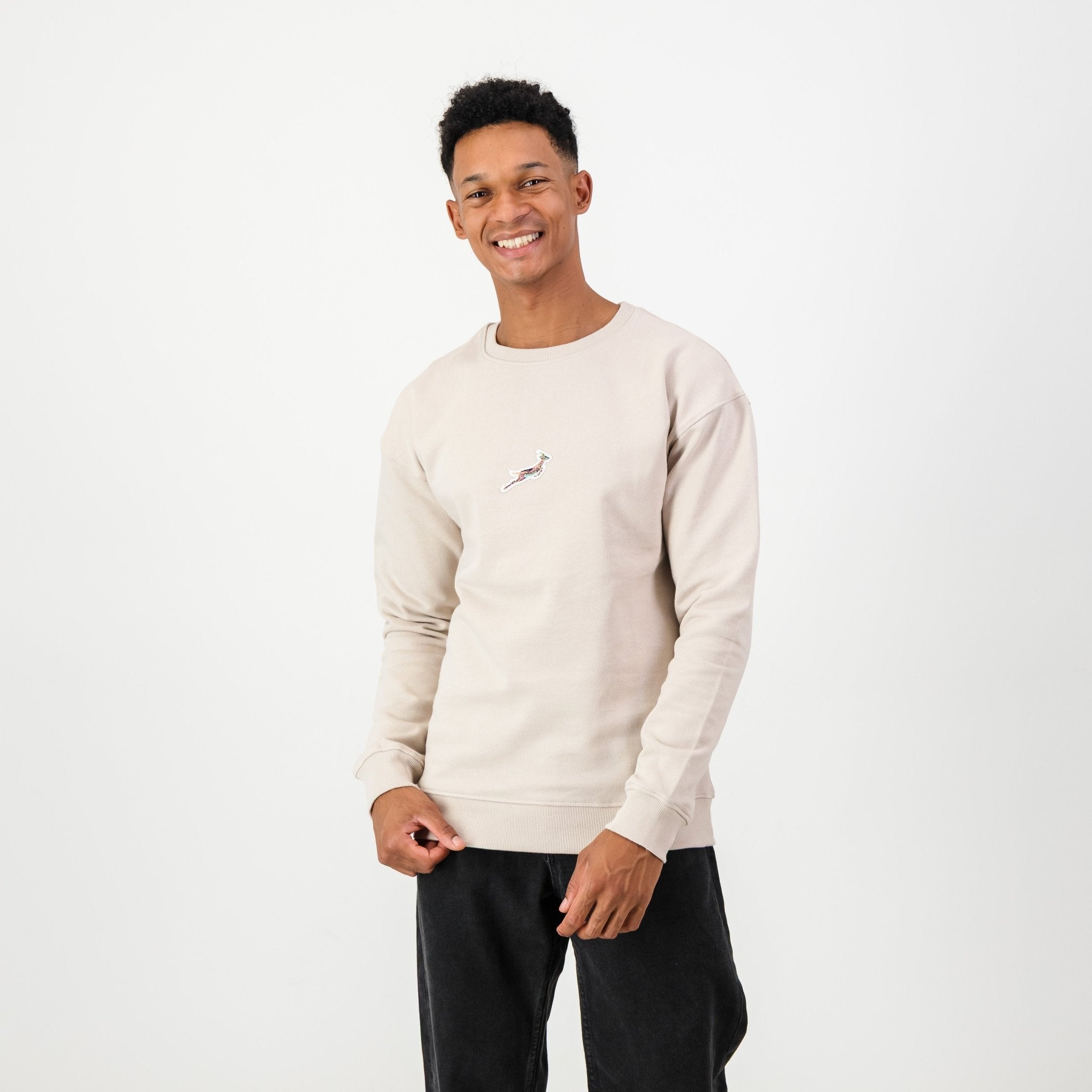 Springboks Colour Pop Sweat - Ivory - Old School